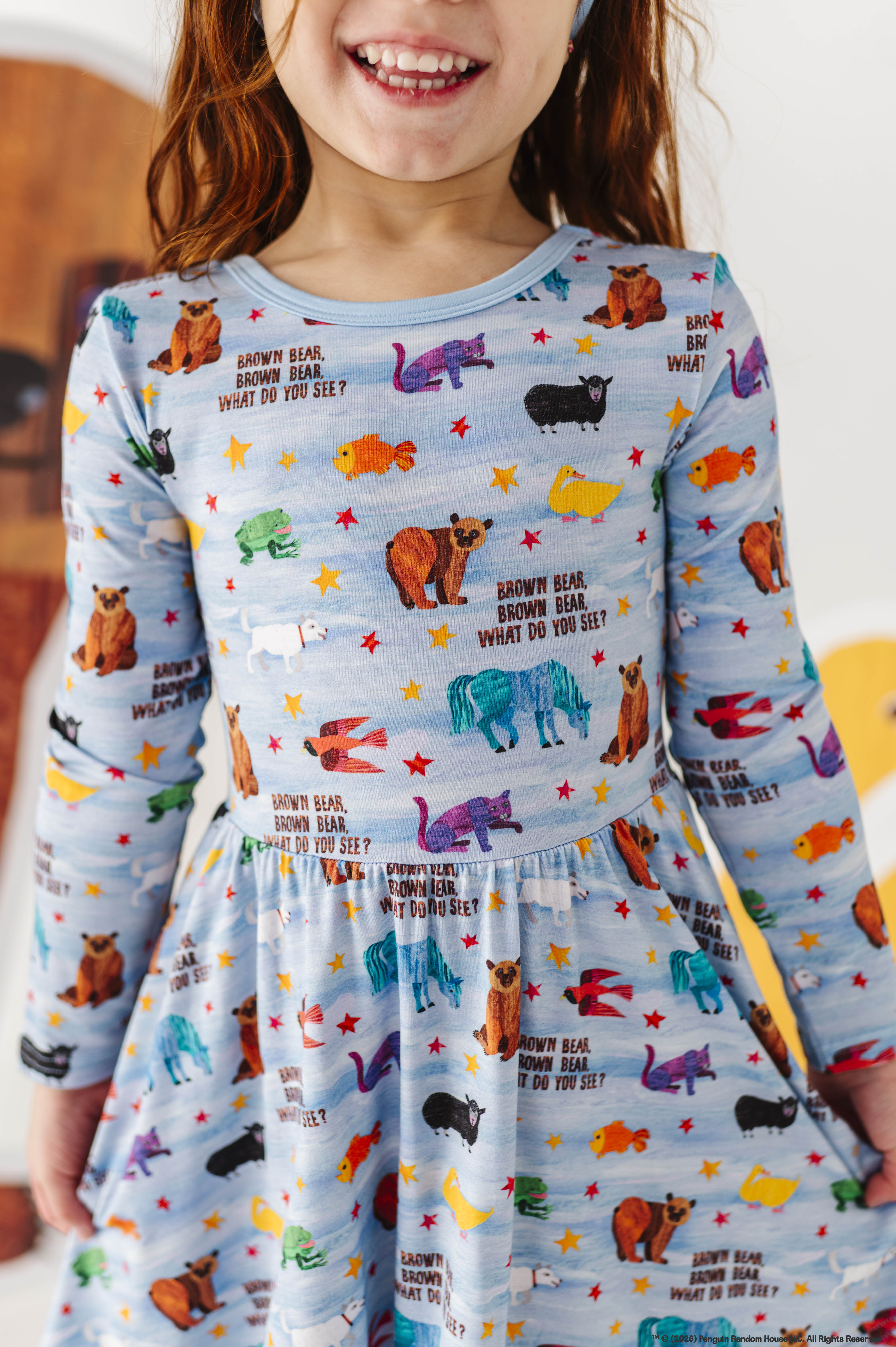 LONG SLEEVE TWIRL DRESS - Eric Carle™ BROWN BEAR BROWN BEAR