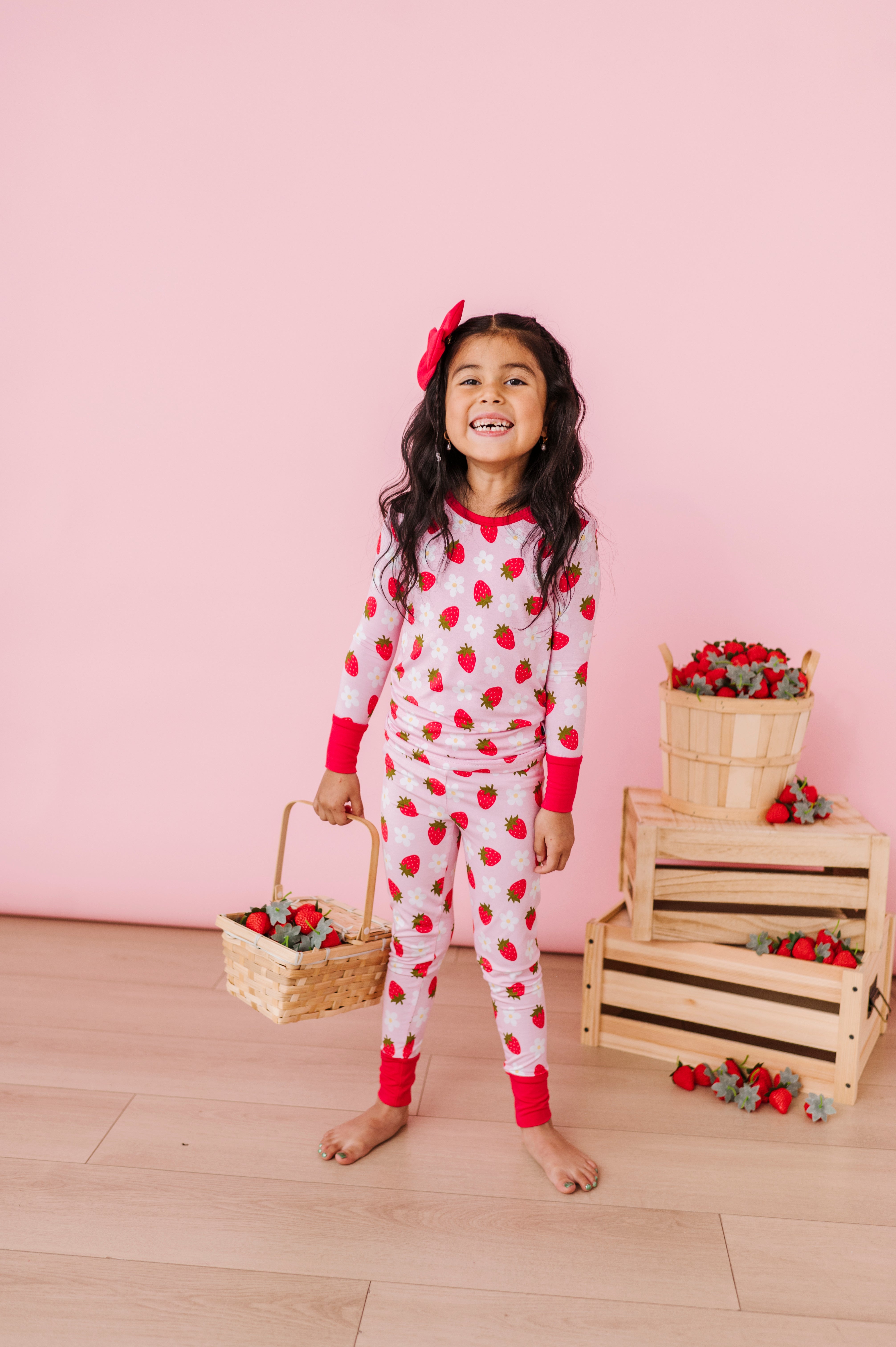 TWO PIECE JAMMIES - STRAWBERRY FIELDS