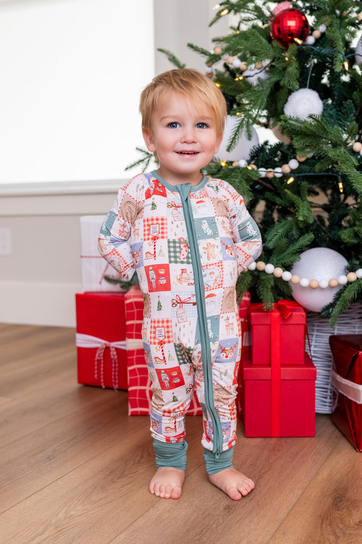 Zip Jammies - Merry Mosaic