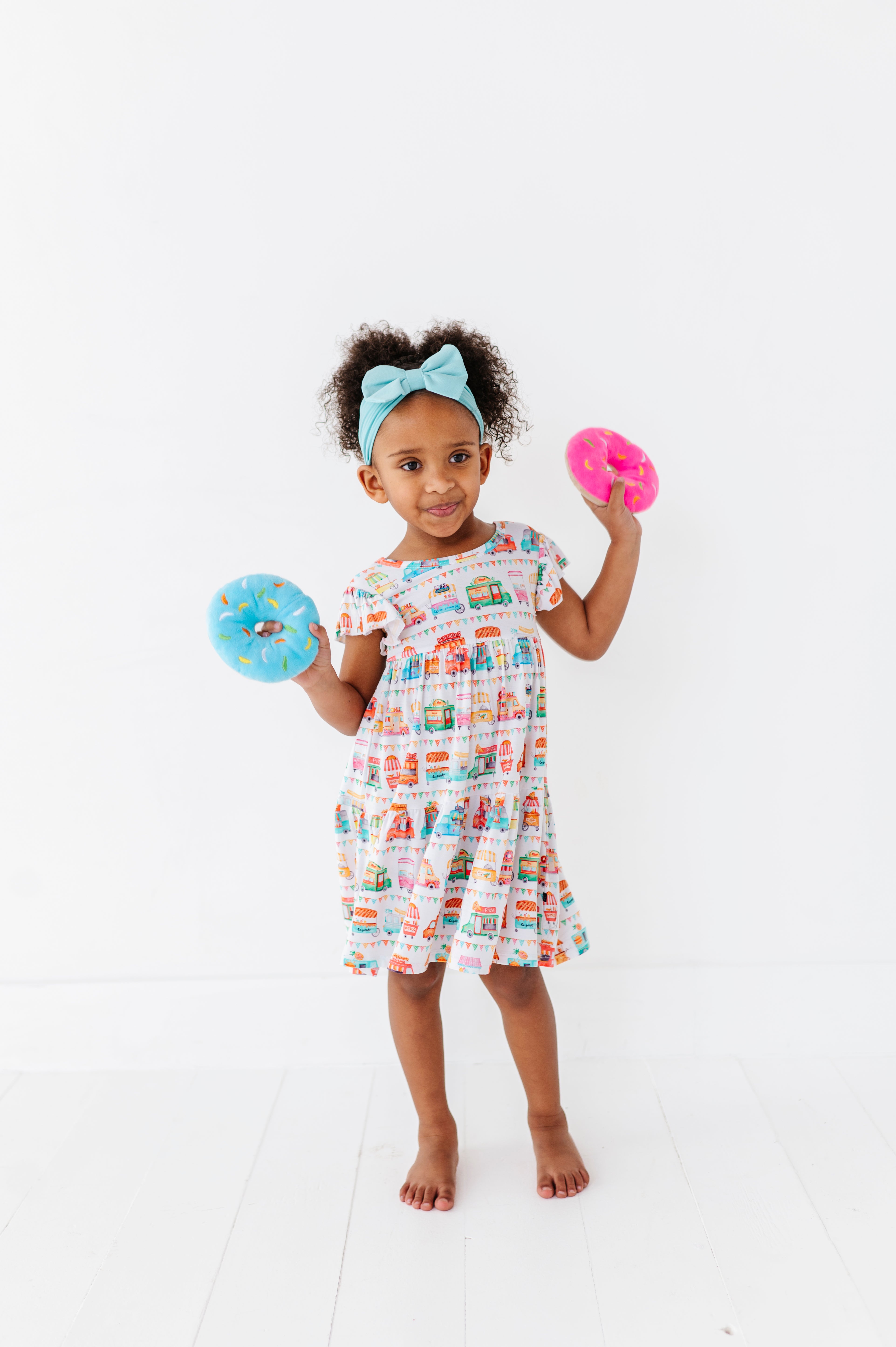 TIERED FLUTTER SLEEVE TWIRL WITH SHORTS - FOODIE EXPRESS