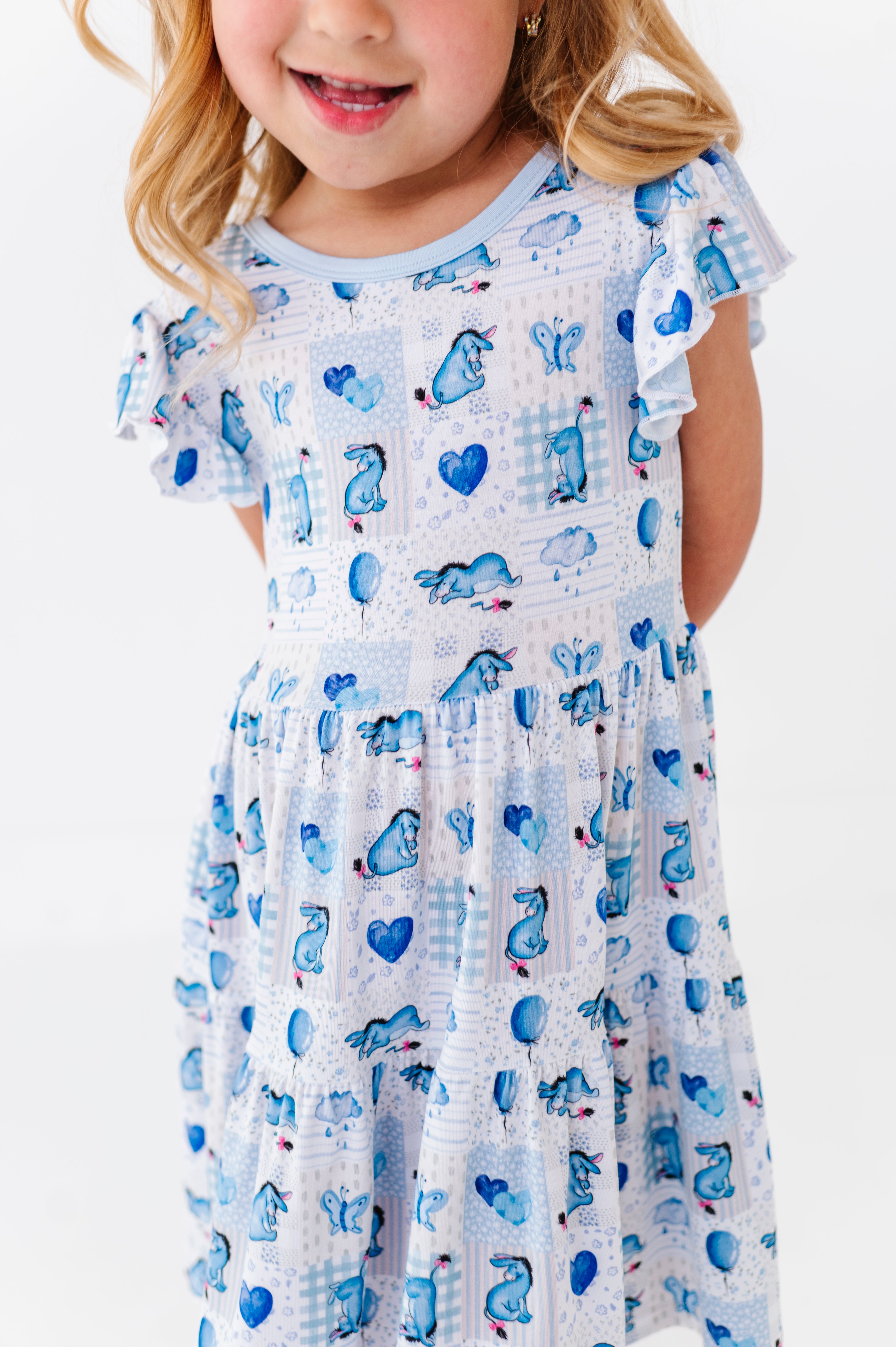 TIERED FLUTTER SLEEVE TWIRL - EEYORE THE BEST