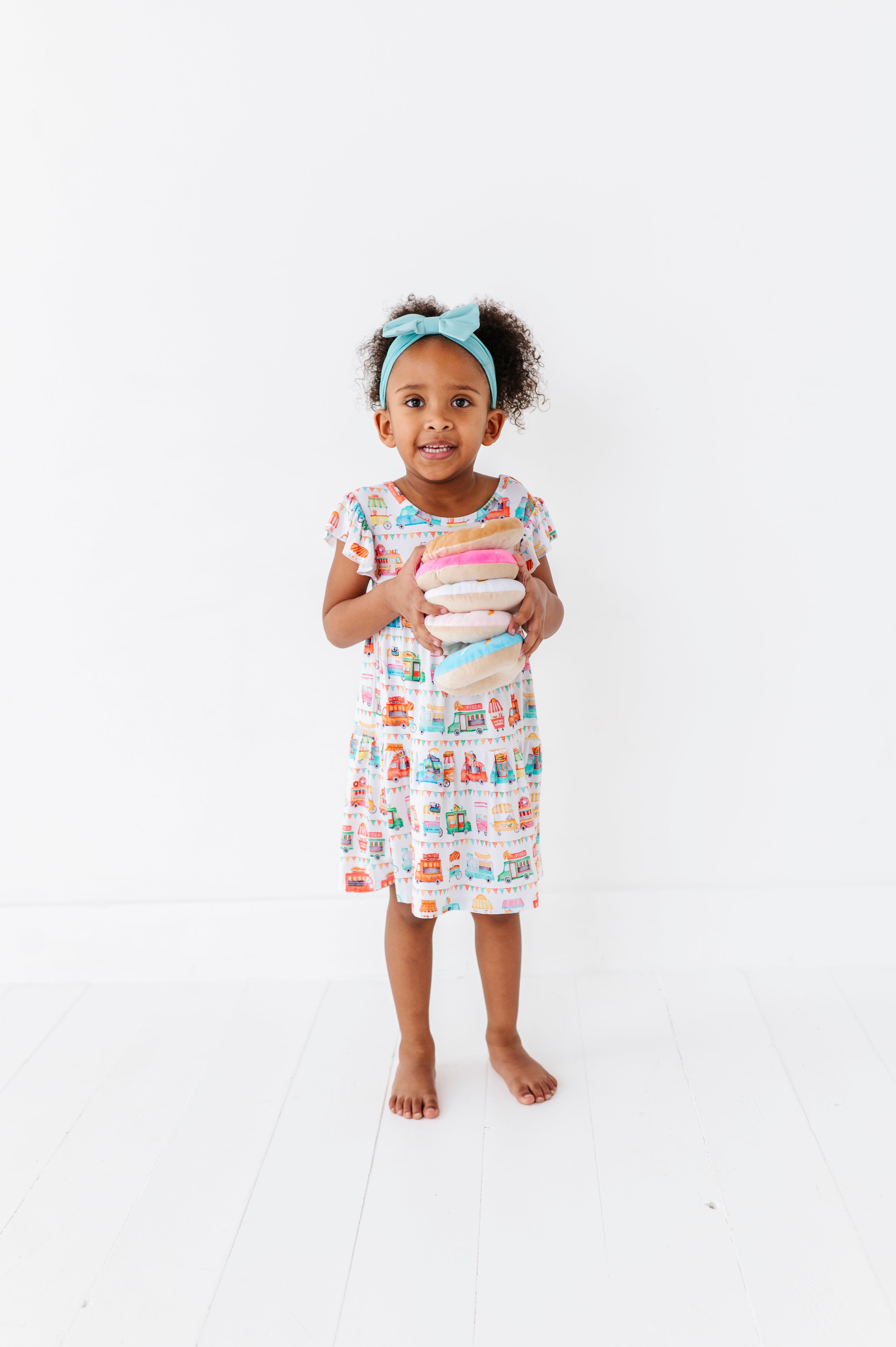 TIERED FLUTTER SLEEVE TWIRL WITH SHORTS - FOODIE EXPRESS