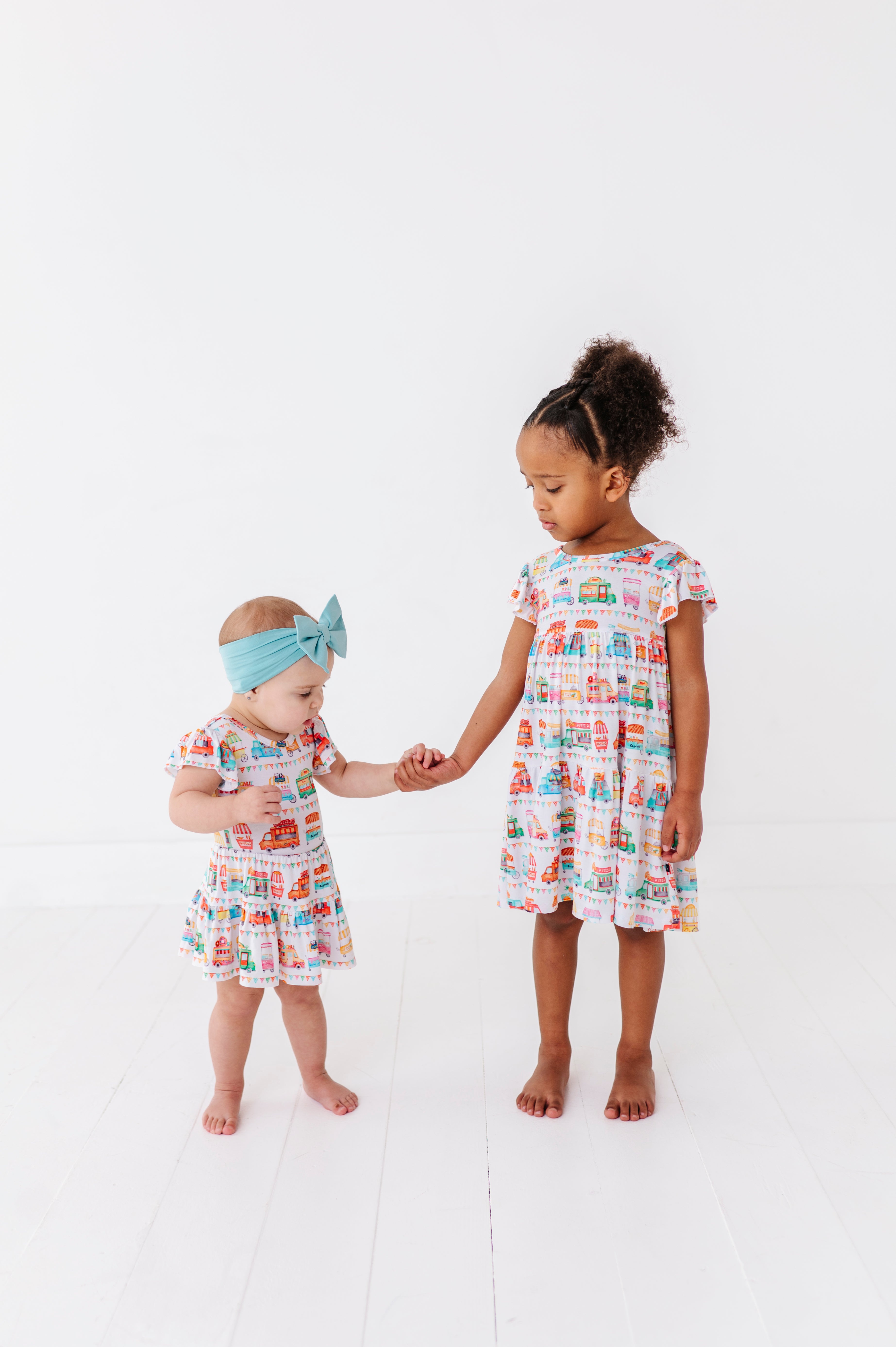 BODYSUIT FLUTTER SLEEVE TWIRL DRESS - FOODIE EXPRESS