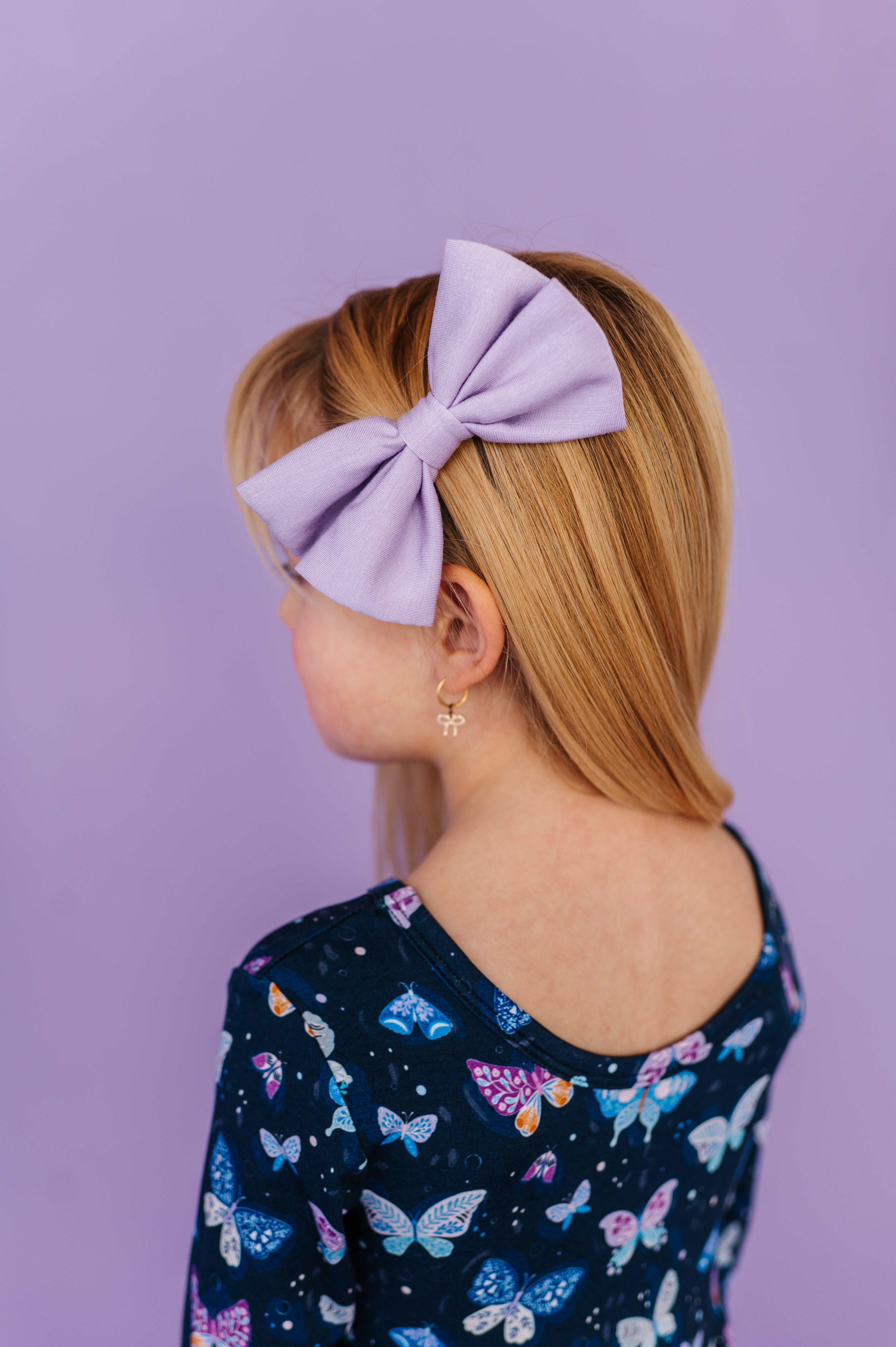 BIG CLIP BOW - INDIGO SKIES