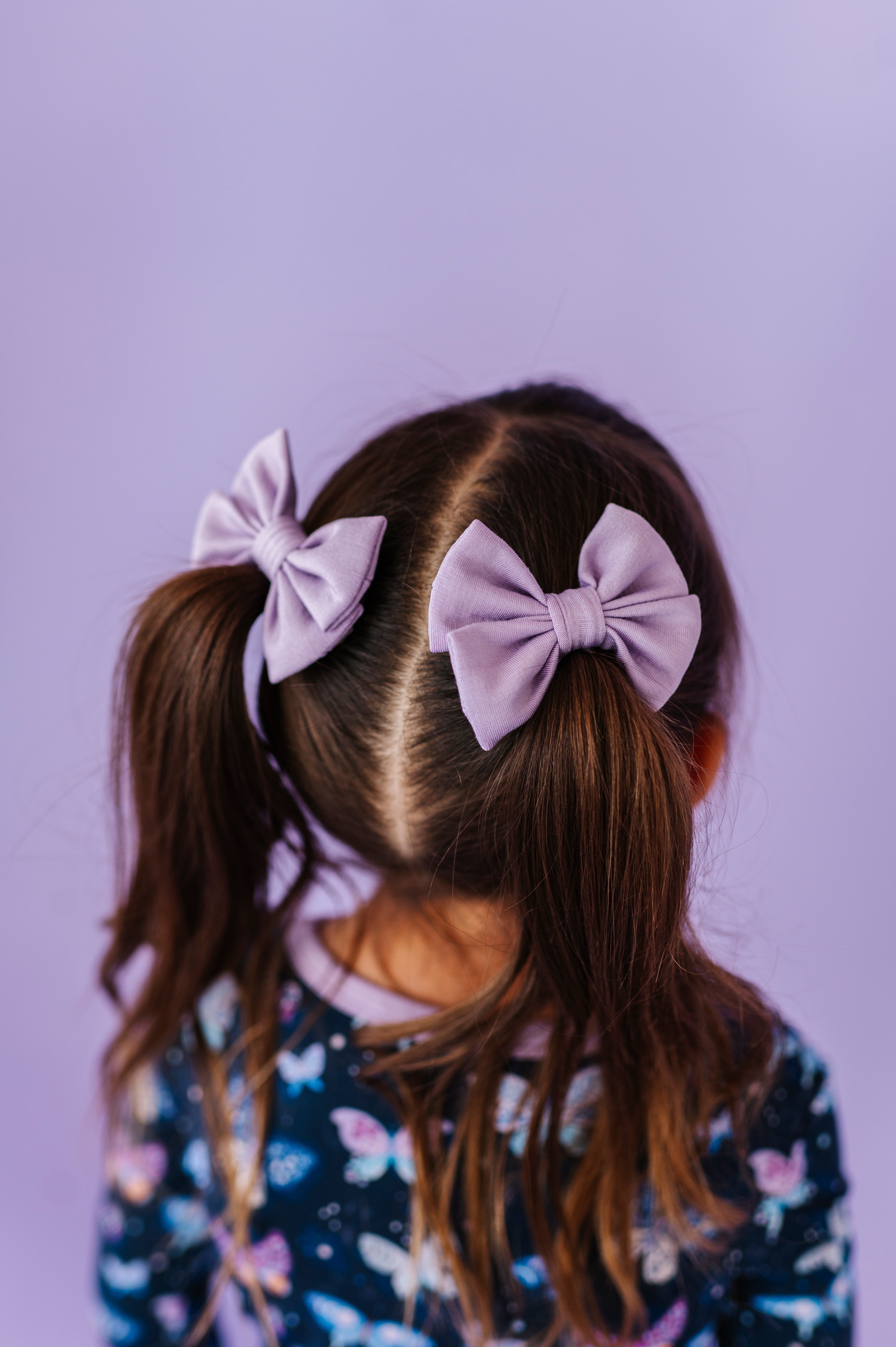MINI CLIP BOW SET - INDIGO SKIES