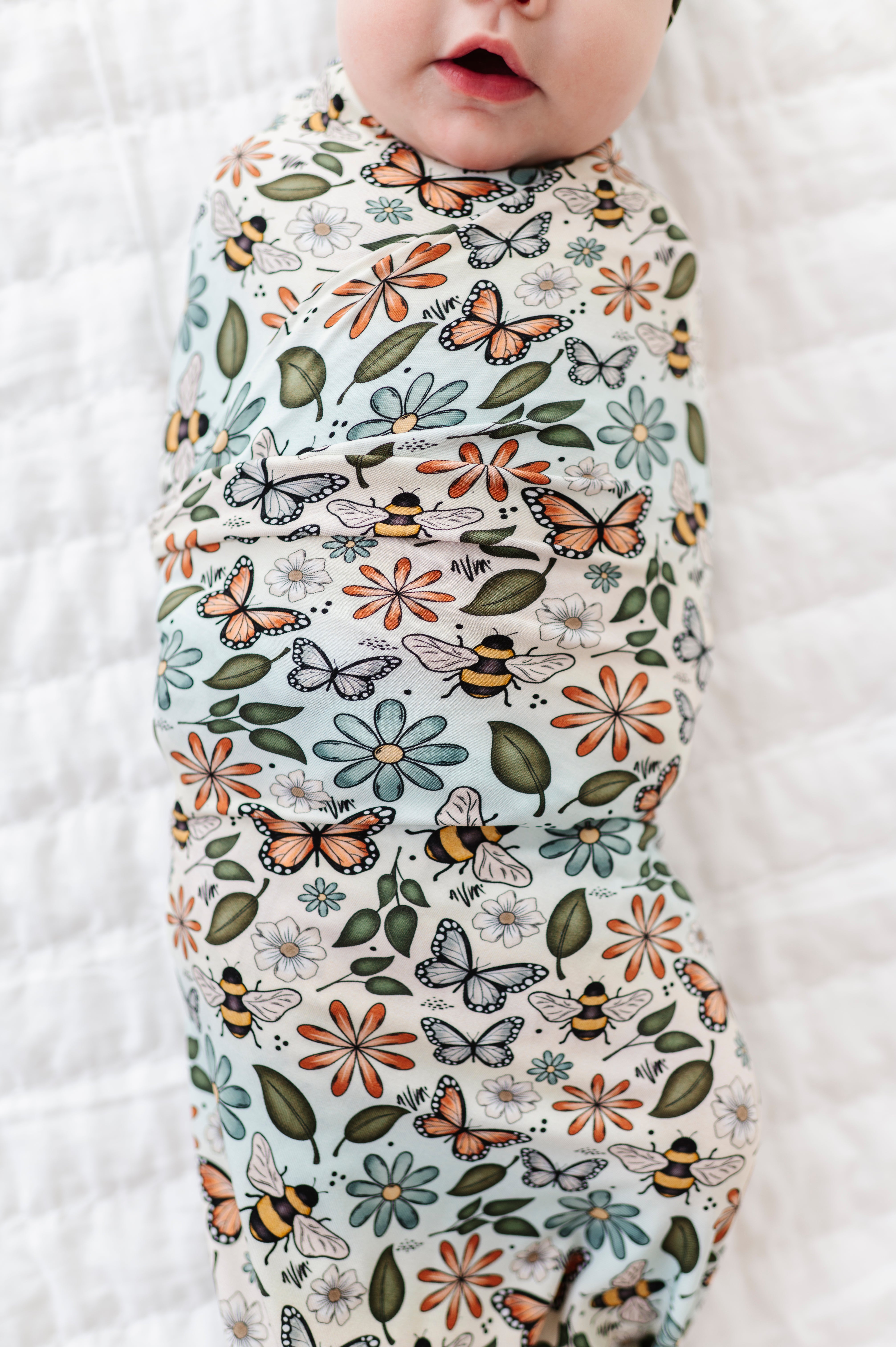 SWADDLE SET - BUZZING BLOSSOMS