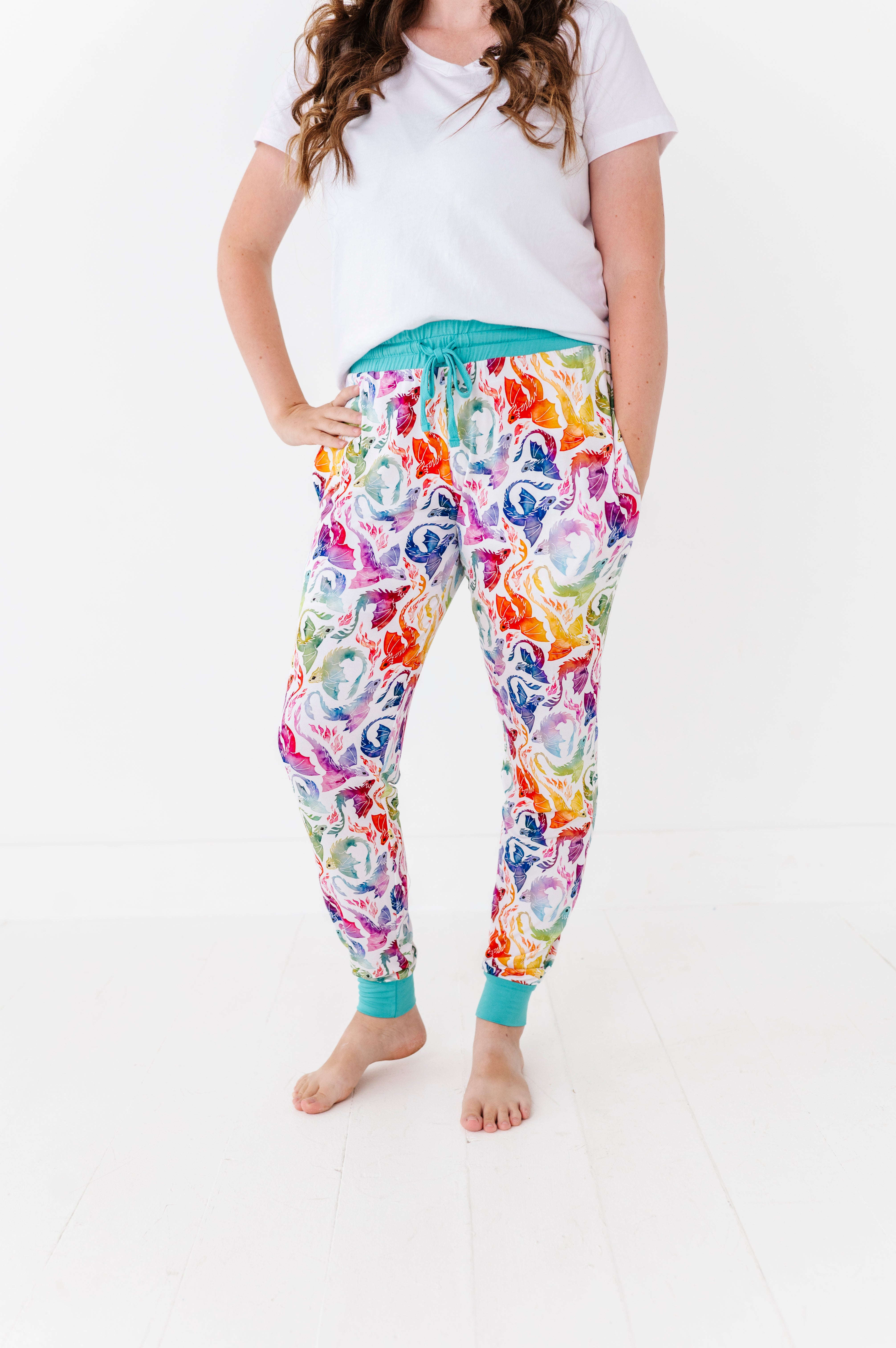 WOMEN'S SLEEPY PANTS - RAINBOW TAILS
