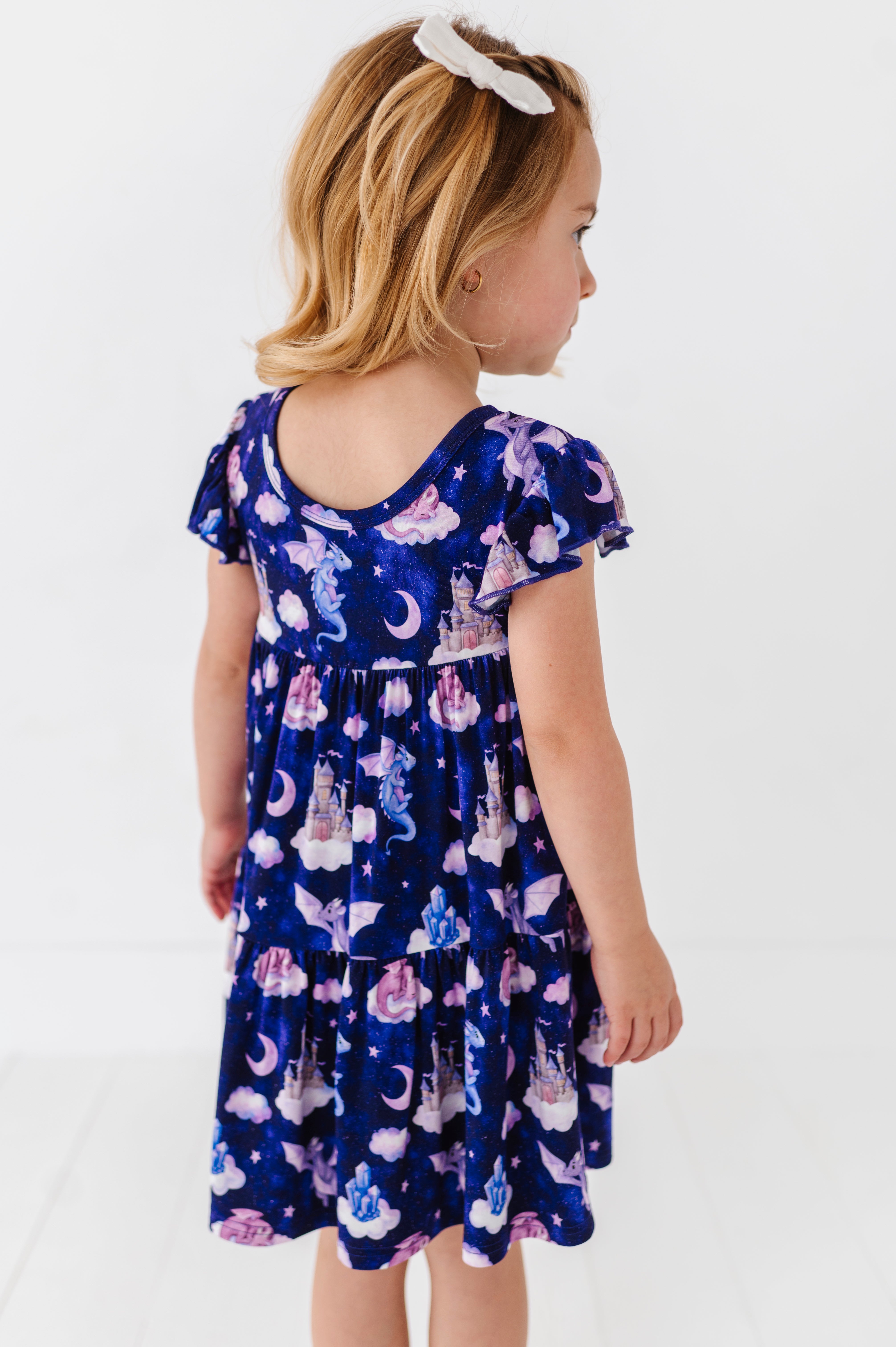 TIERED FLUTTER SLEEVE TWIRL WITH SHORTS - AMETHYSIA