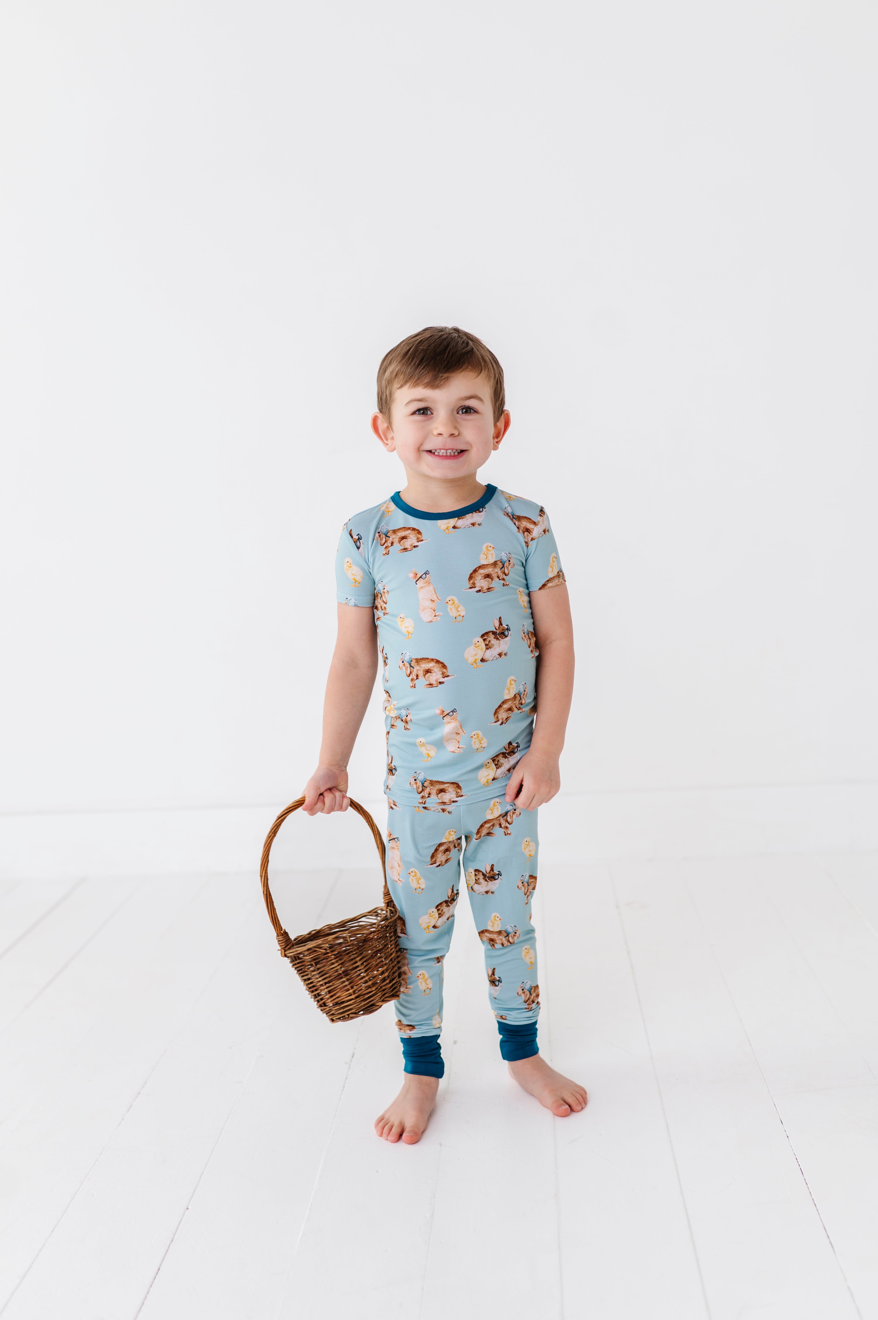 TWO PIECE SHORT SLEEVE WITH PANTS JAMMIES - HOP STUFF
