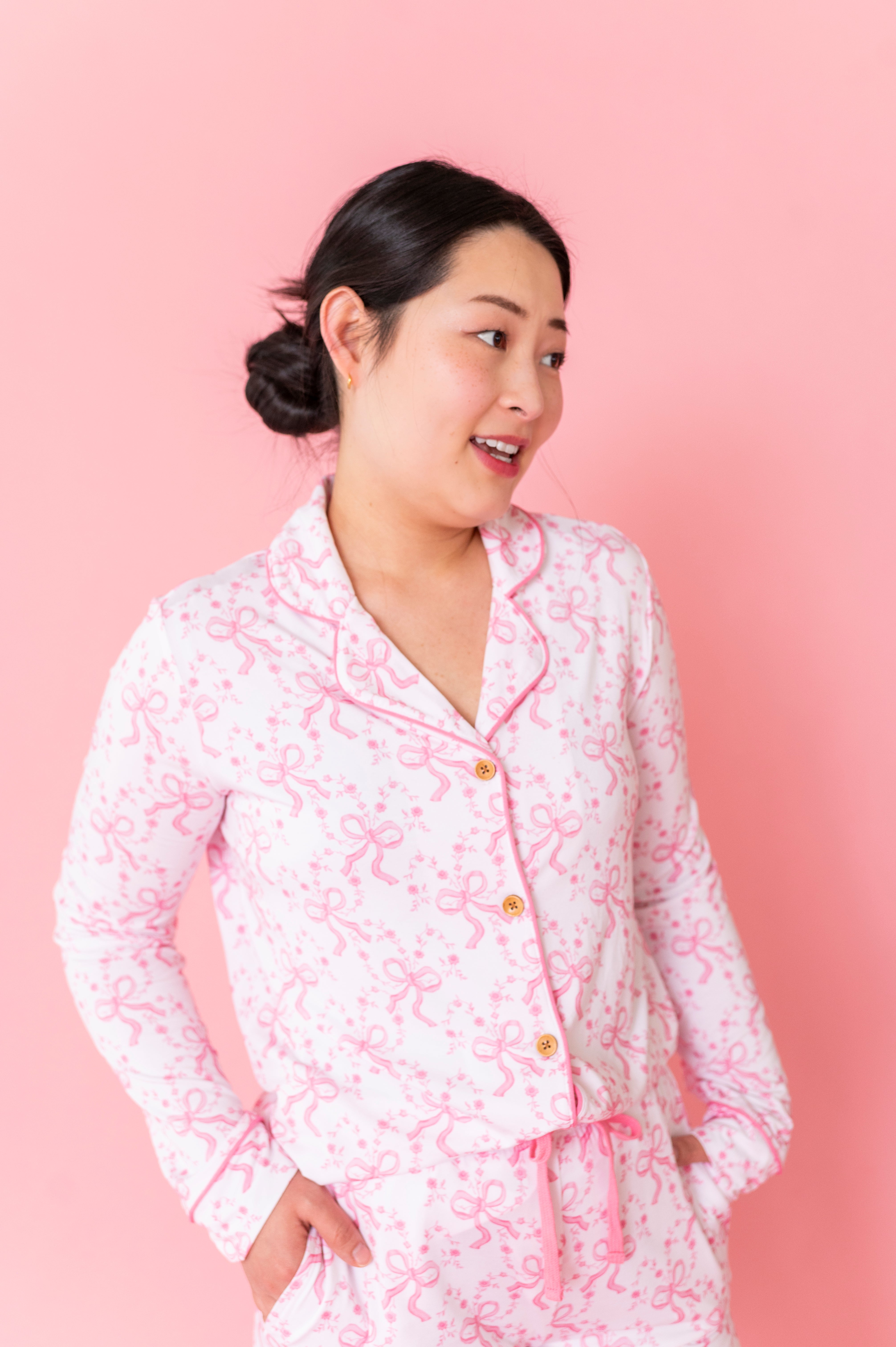 WOMEN'S LUXE PAJAMA SET - LOVELACE BOWS