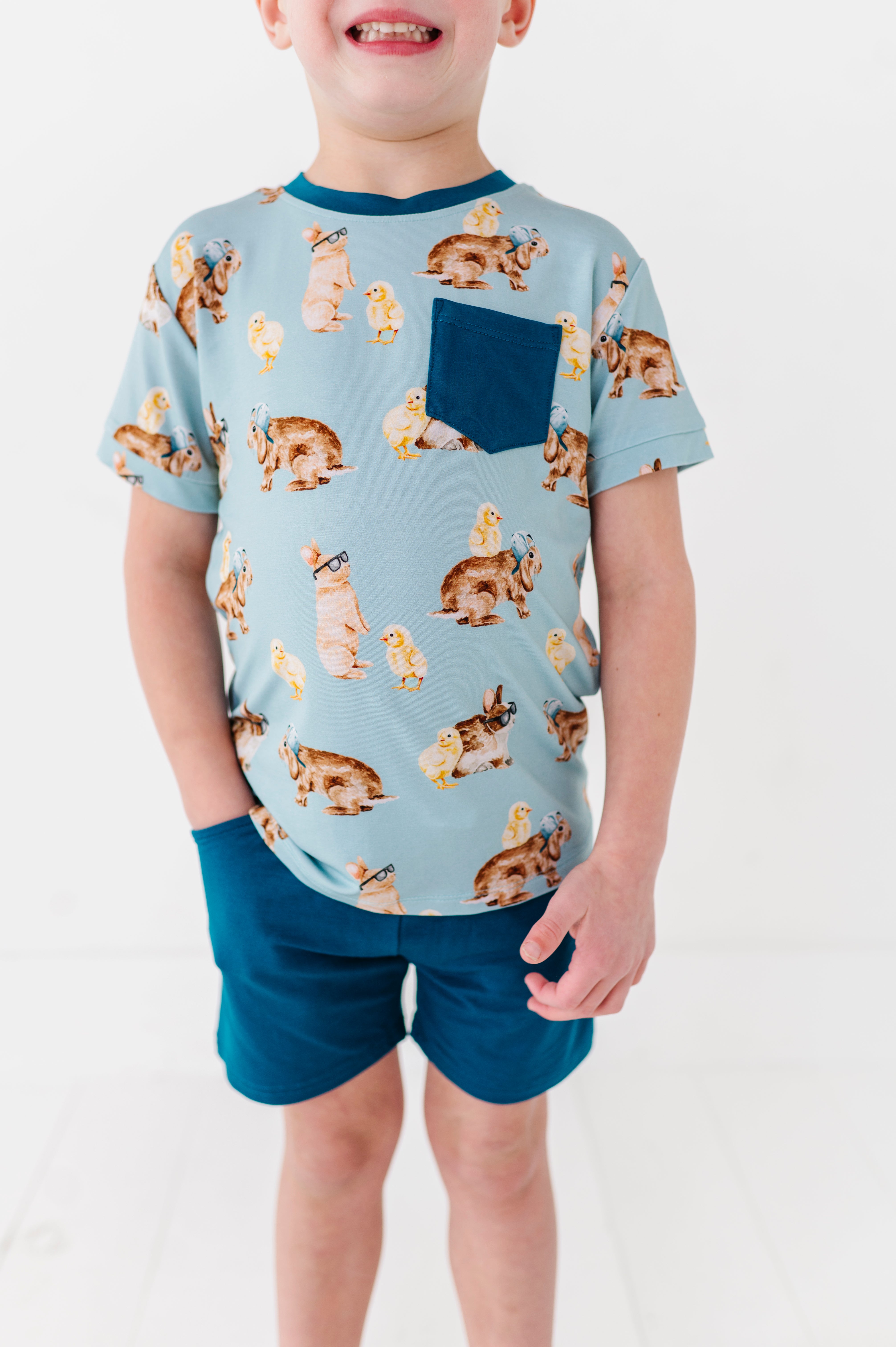 POCKET TEE SHORT SET - HOP STUFF