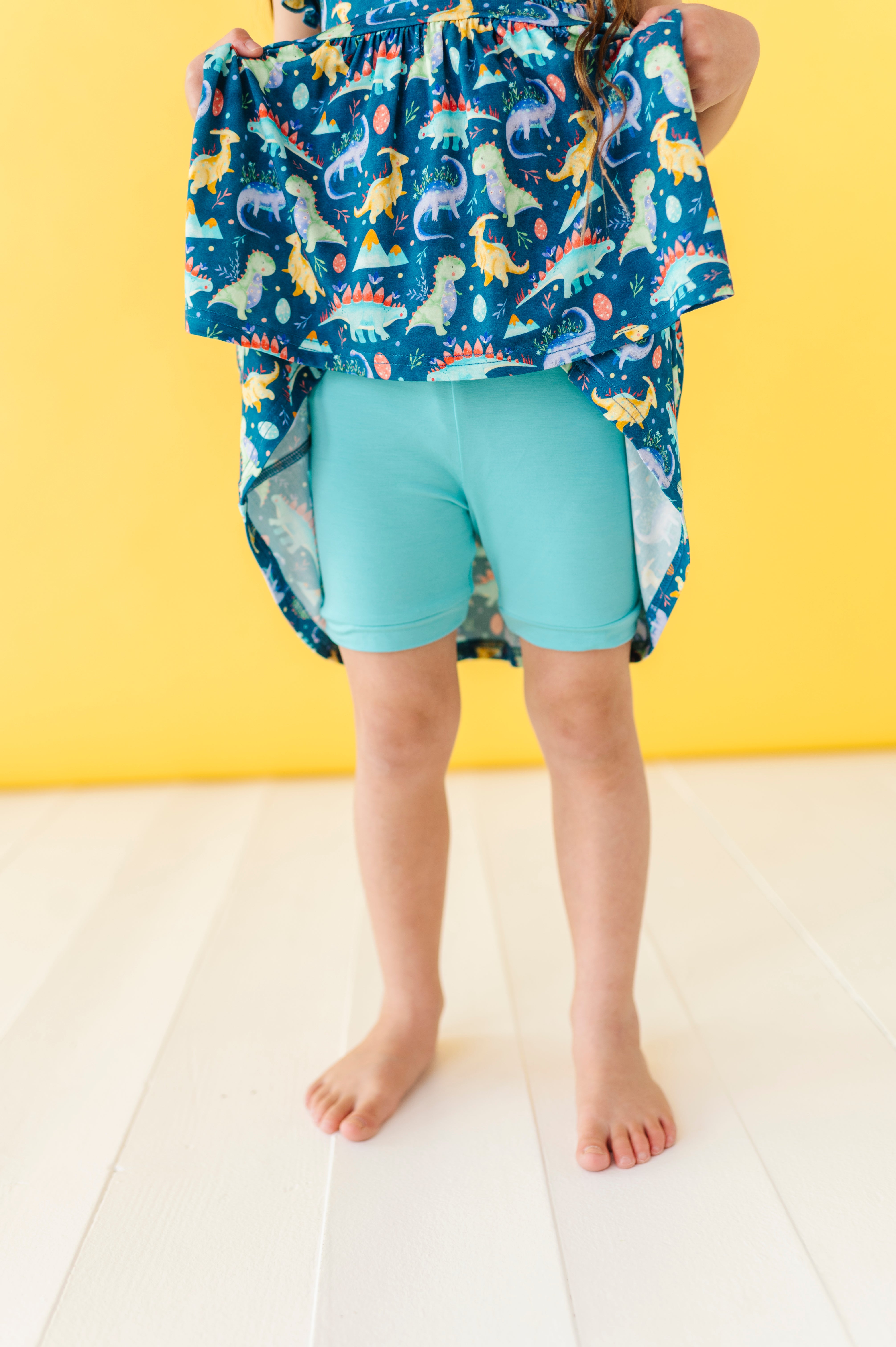 TIERED FLUTTER SLEEVE TWIRL WITH SHORTS - TOTALLY ROARSOME