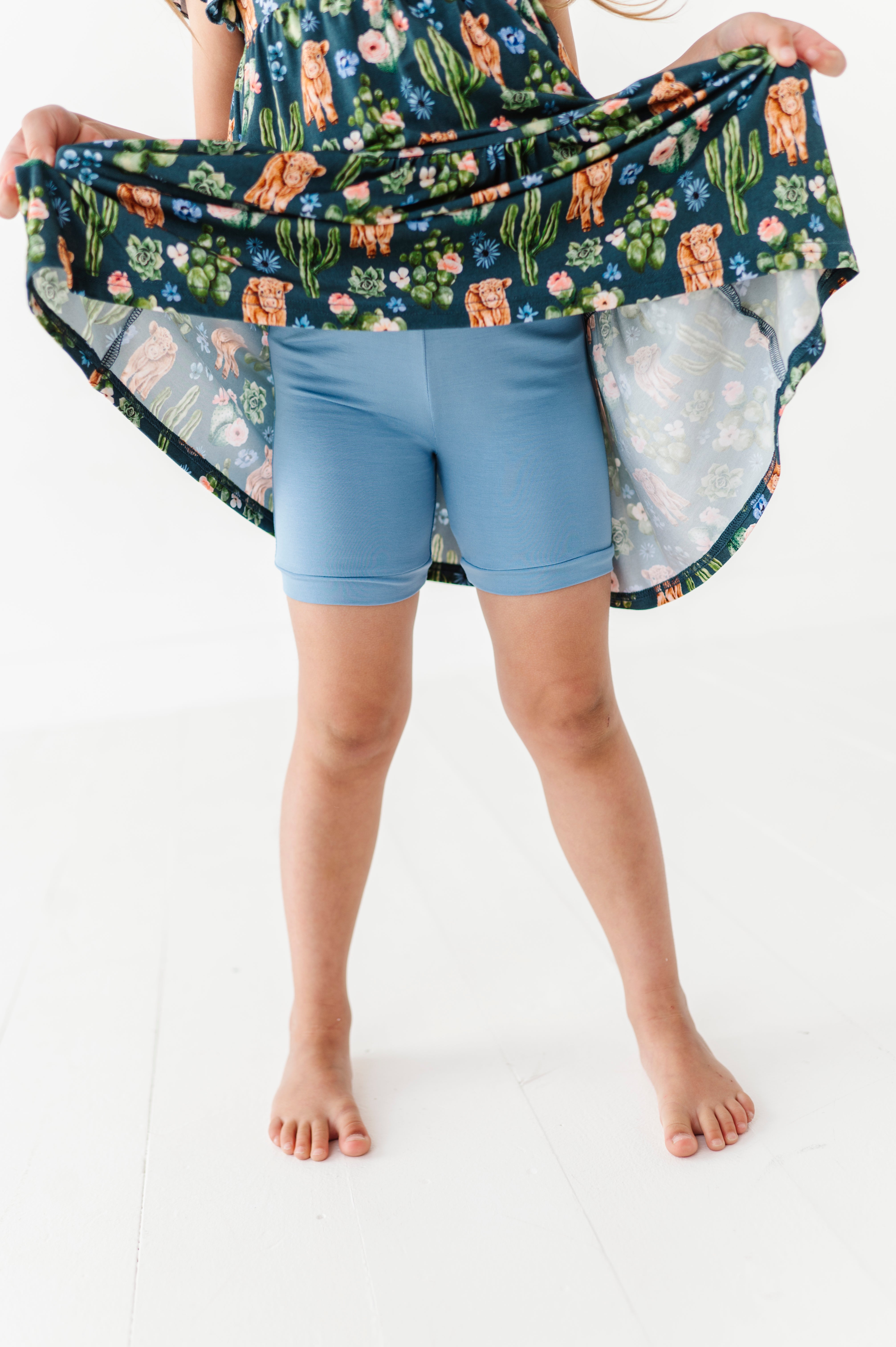 TIERED FLUTTER SLEEVE TWIRL WITH SHORTS - PRICKLY PASTURES