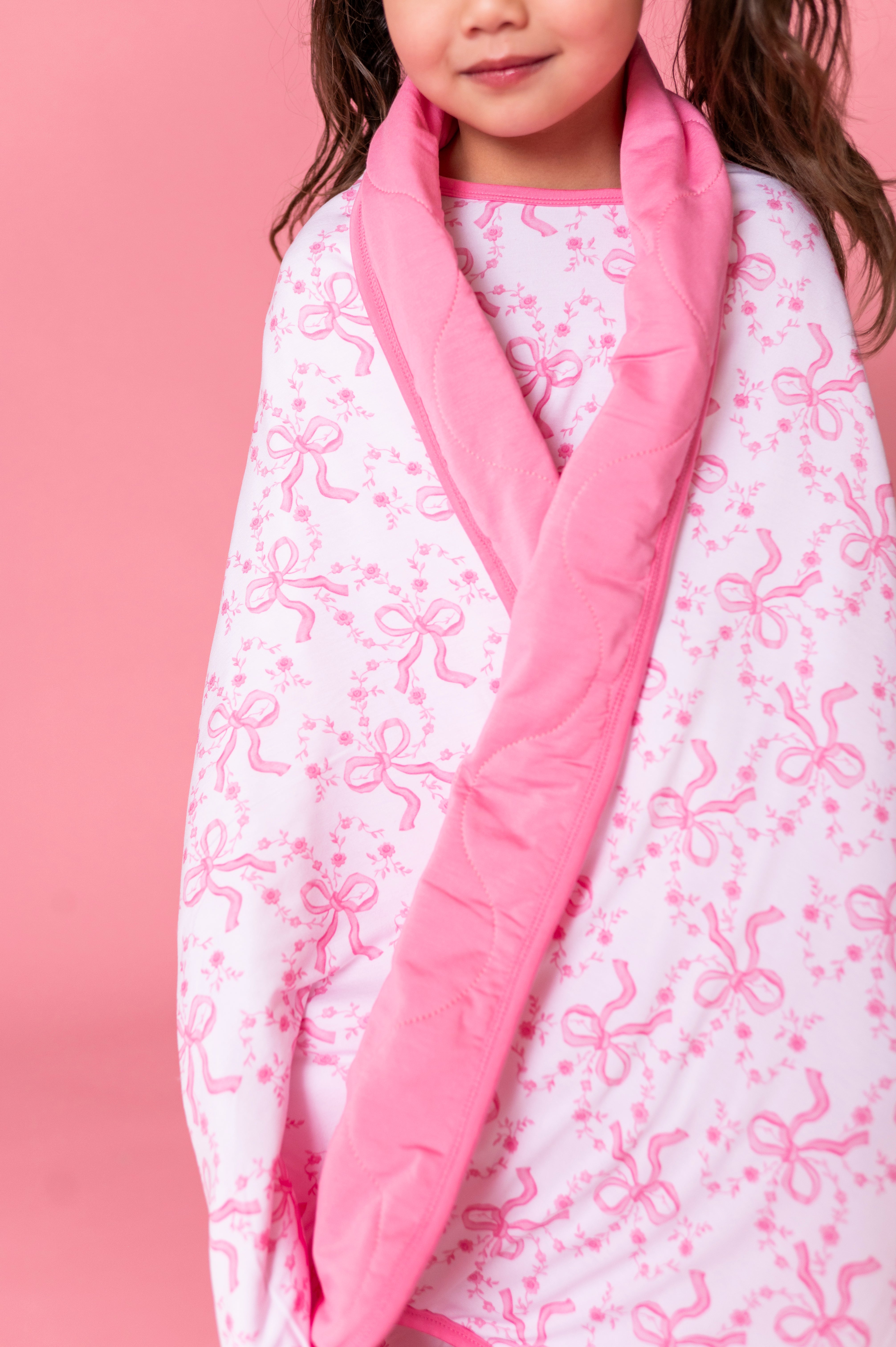 Twin Quilted Blankie - LOVELACE BOWS