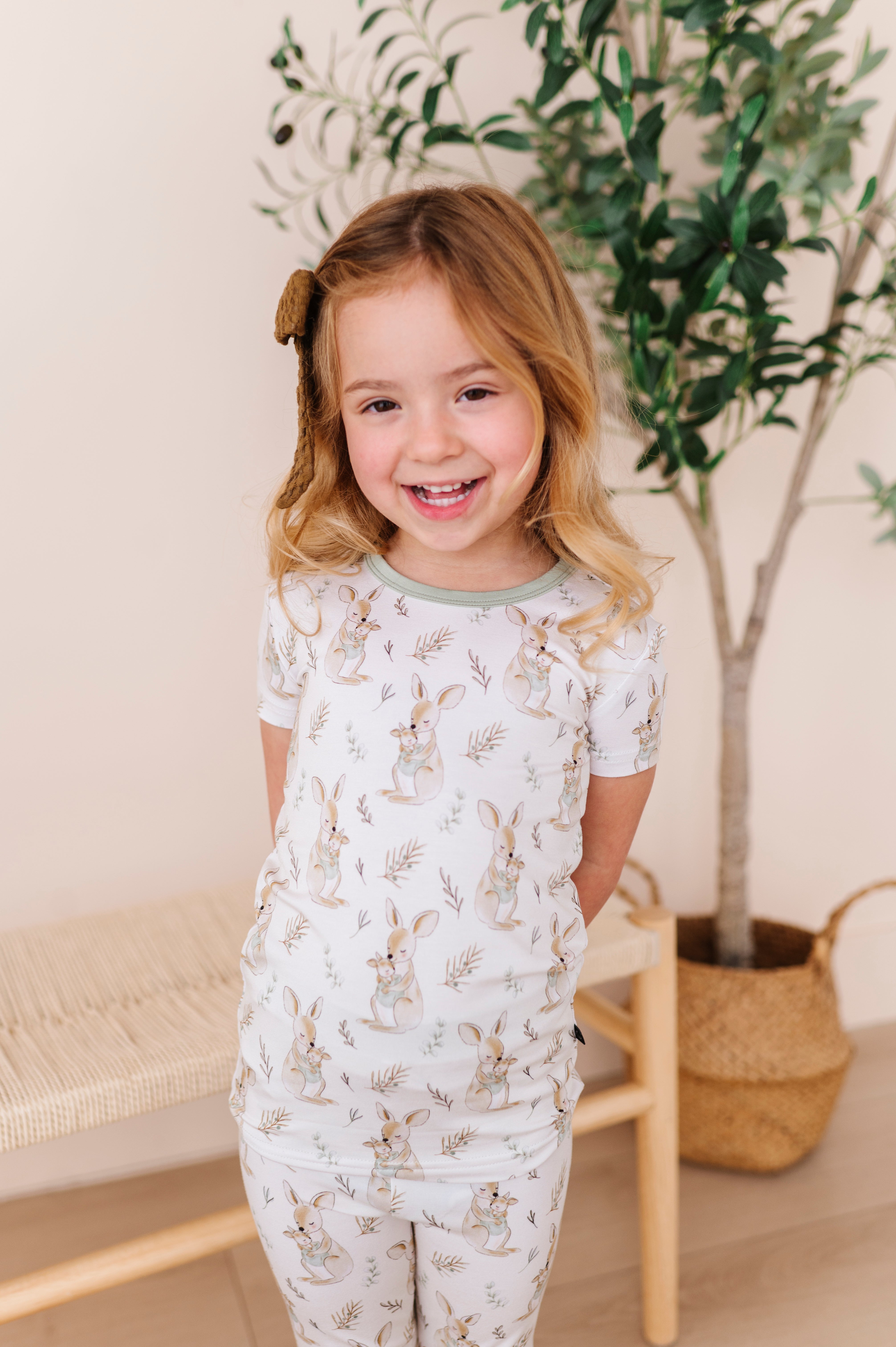 TWO PIECE SHORT SLEEVE WITH PANTS JAMMIES - LOVE ROO SO MUCH