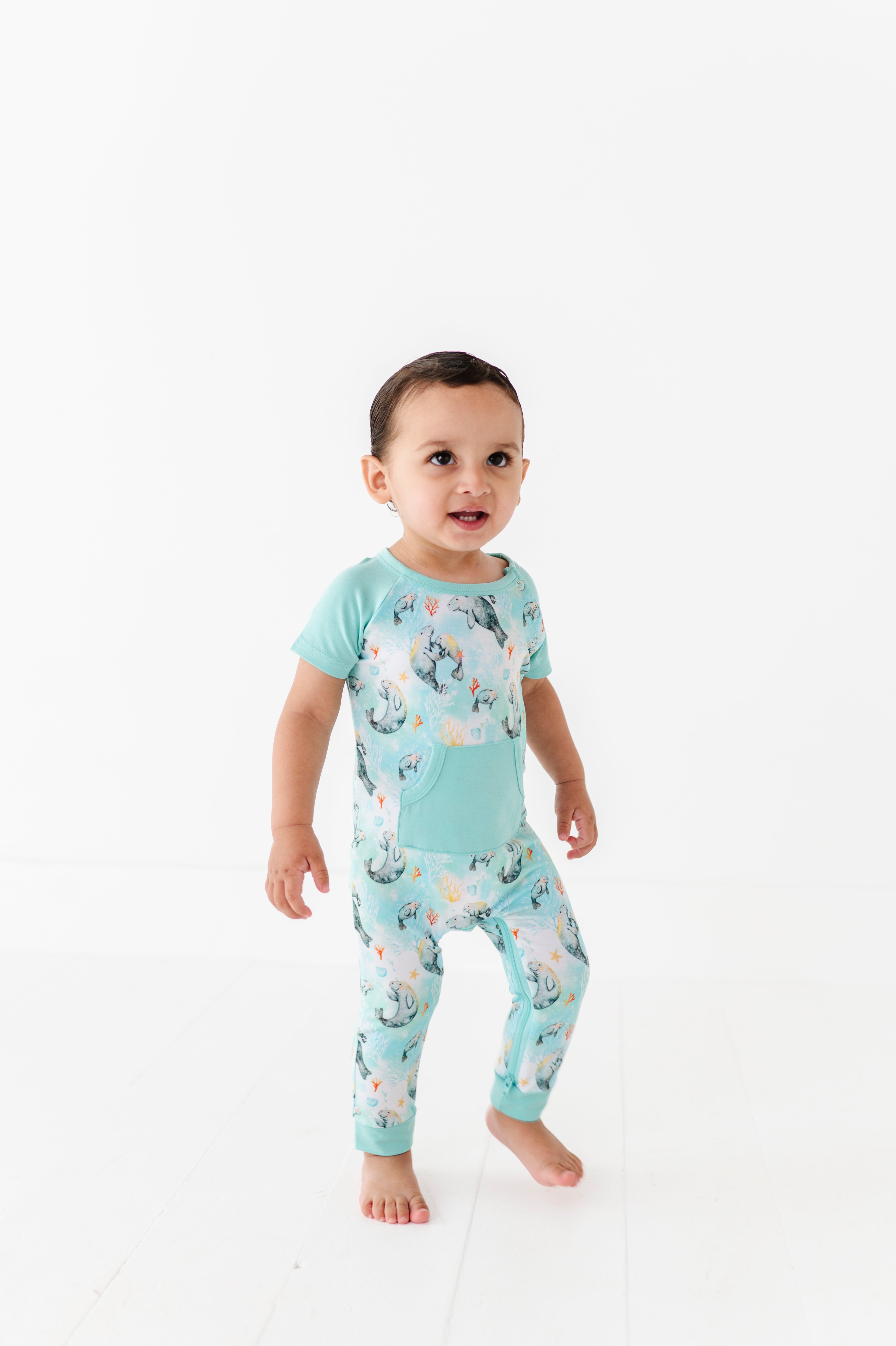 ZIP SHORT SLEEVE LONGALL - SEA COW