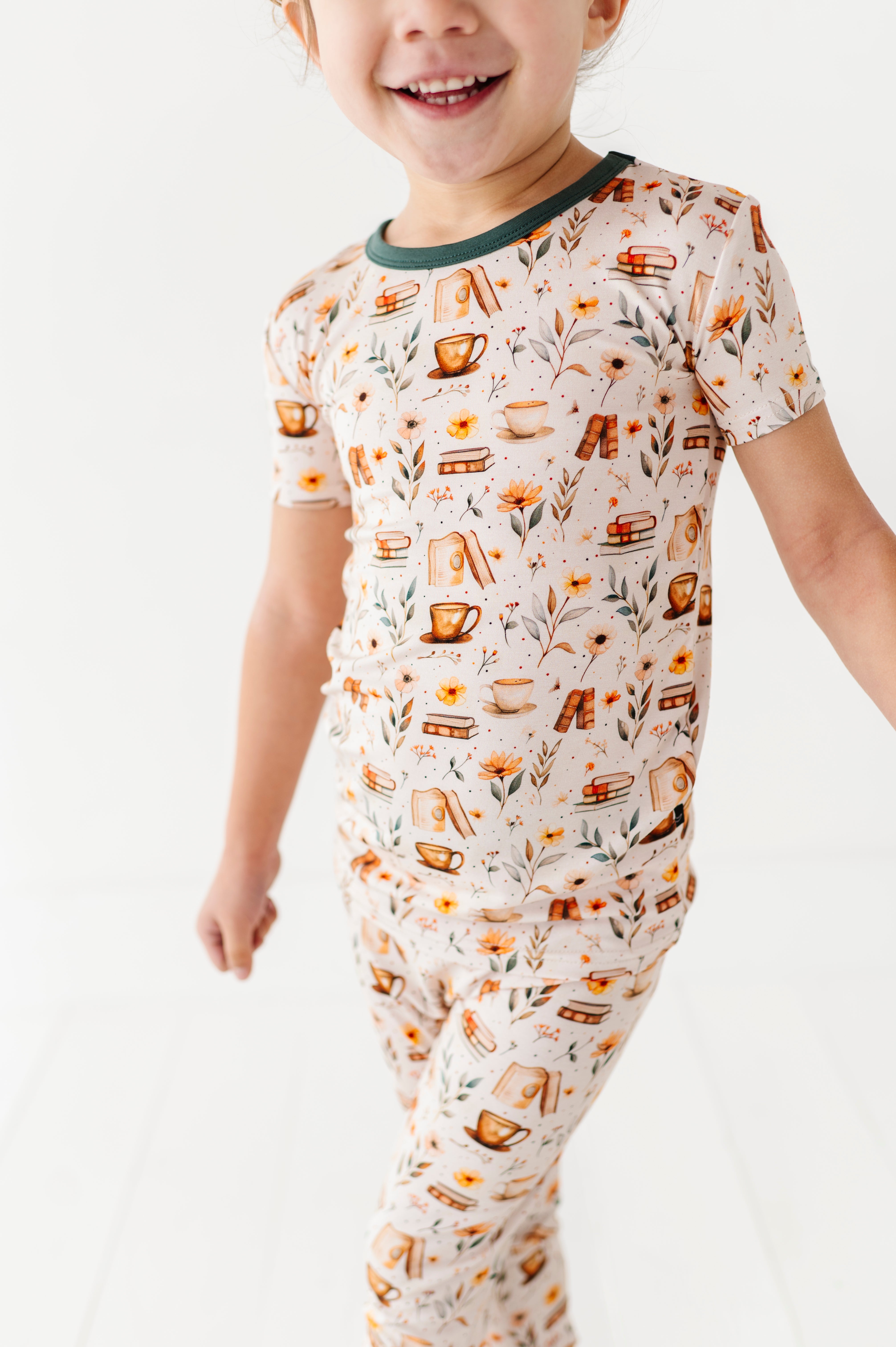 TWO PIECE SHORT SLEEVE WITH PANTS JAMMIES - PERFECTLY BREWED