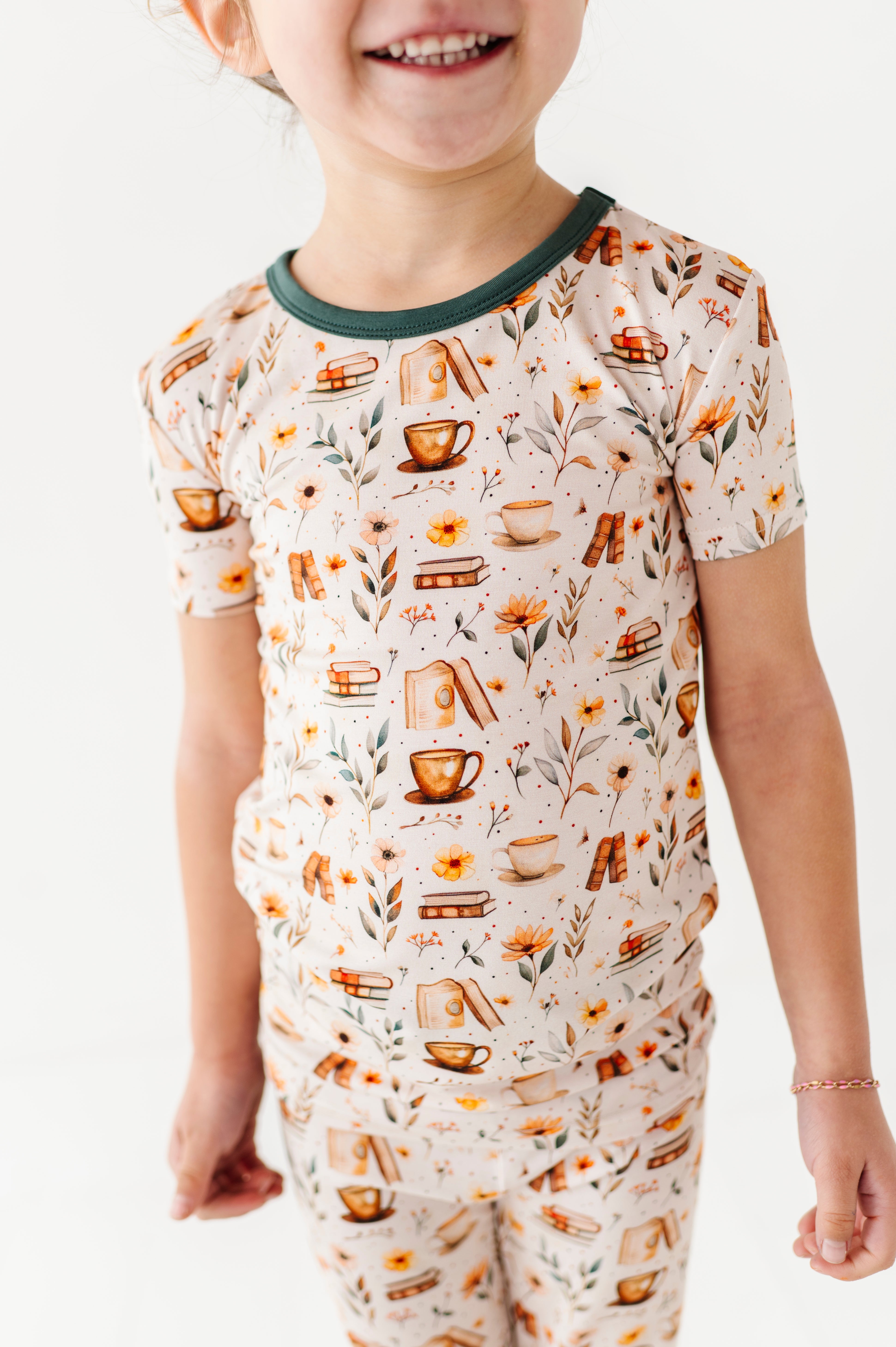 TWO PIECE SHORT SLEEVE WITH PANTS JAMMIES - PERFECTLY BREWED