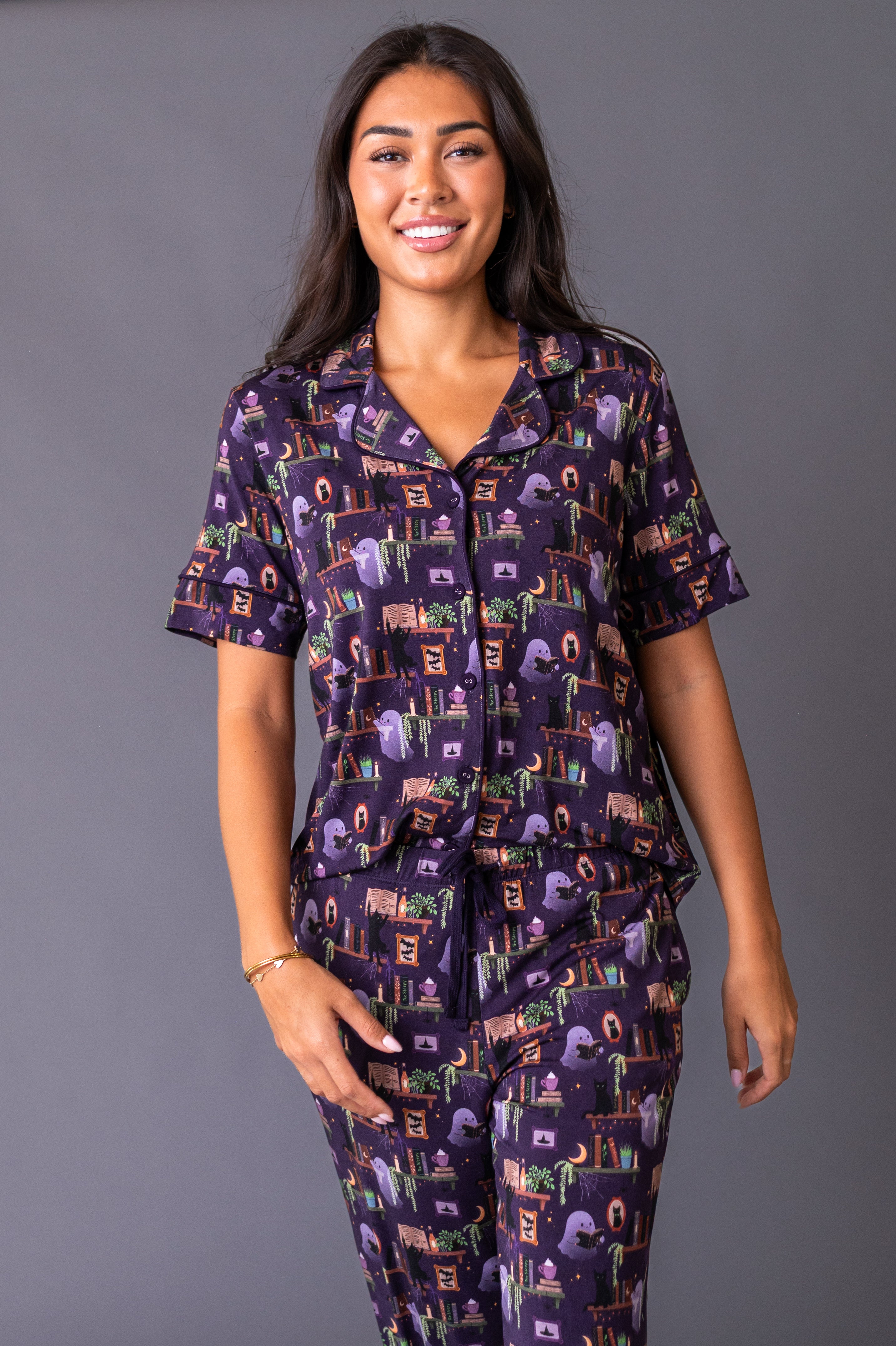 Women's Luxe Pajama Set - Haunted Library