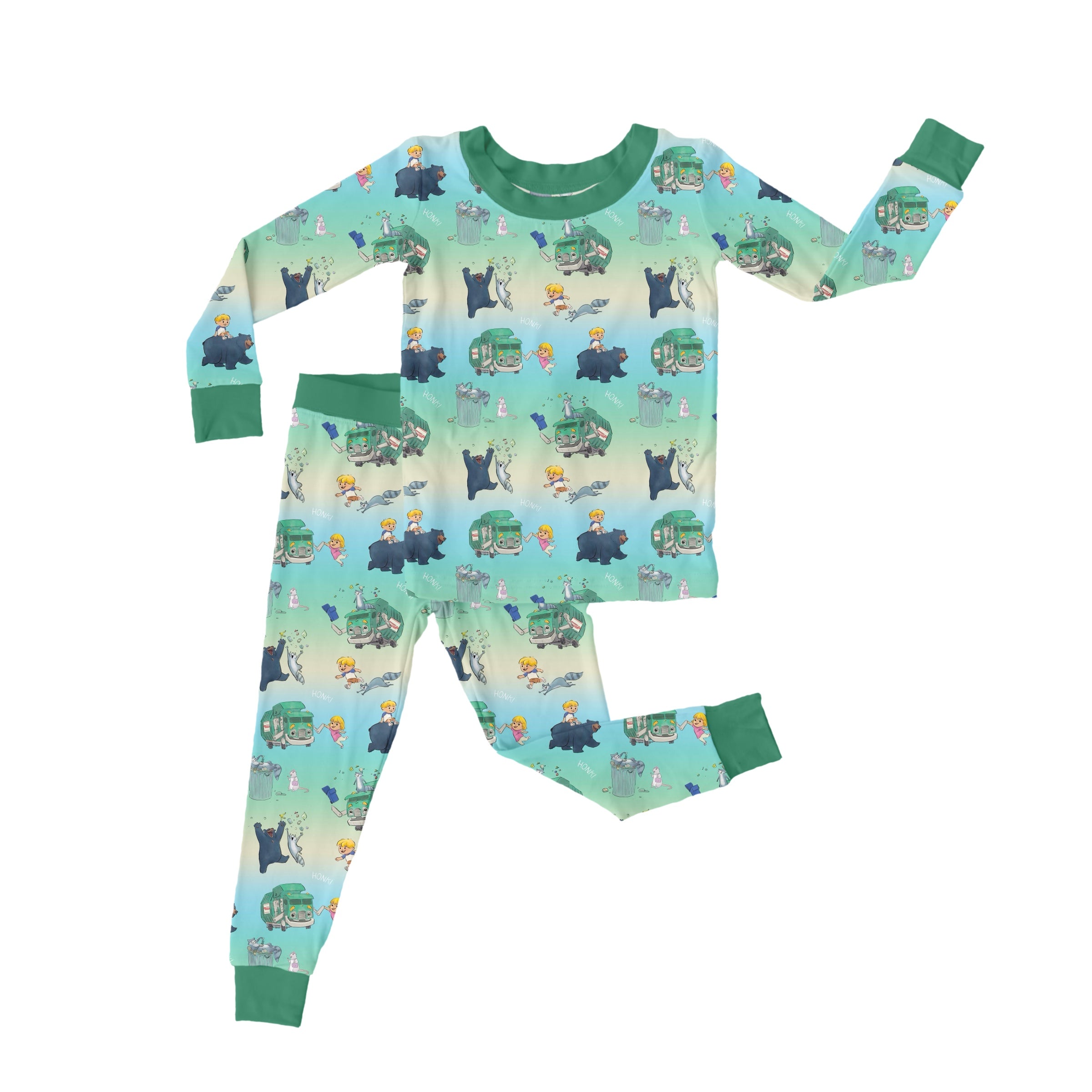 PREORDER TWO PIECE JAMMIES - Trash Truck™ Honk! Honk!