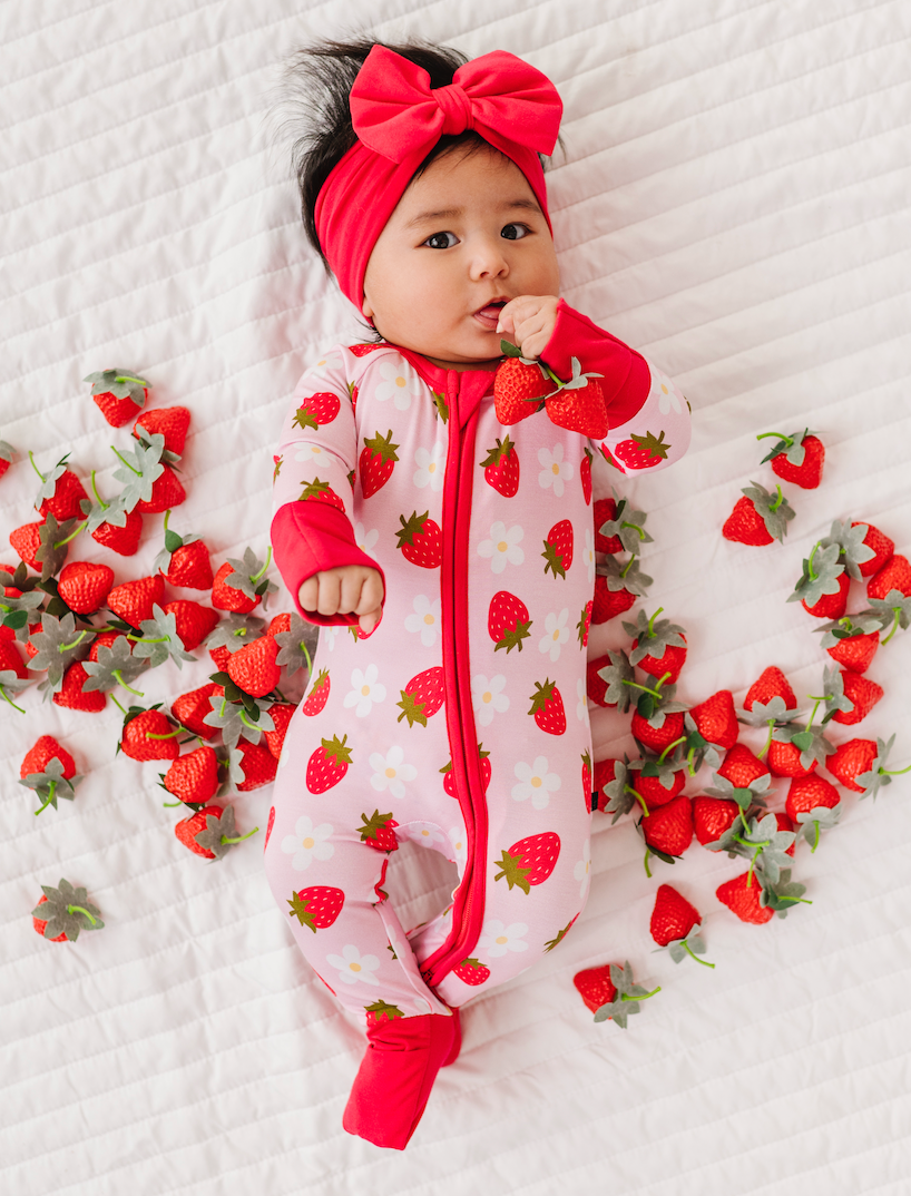 ZIP JAMMIES - STRAWBERRY FIELDS