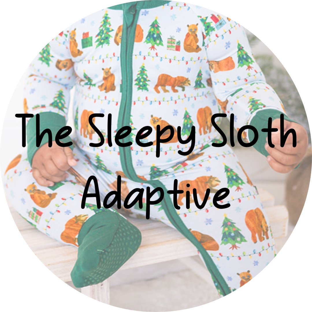 ADAPTIVE ZIP JAMMIES - BEARY CHRISTMAS - The Sleepy Sloth