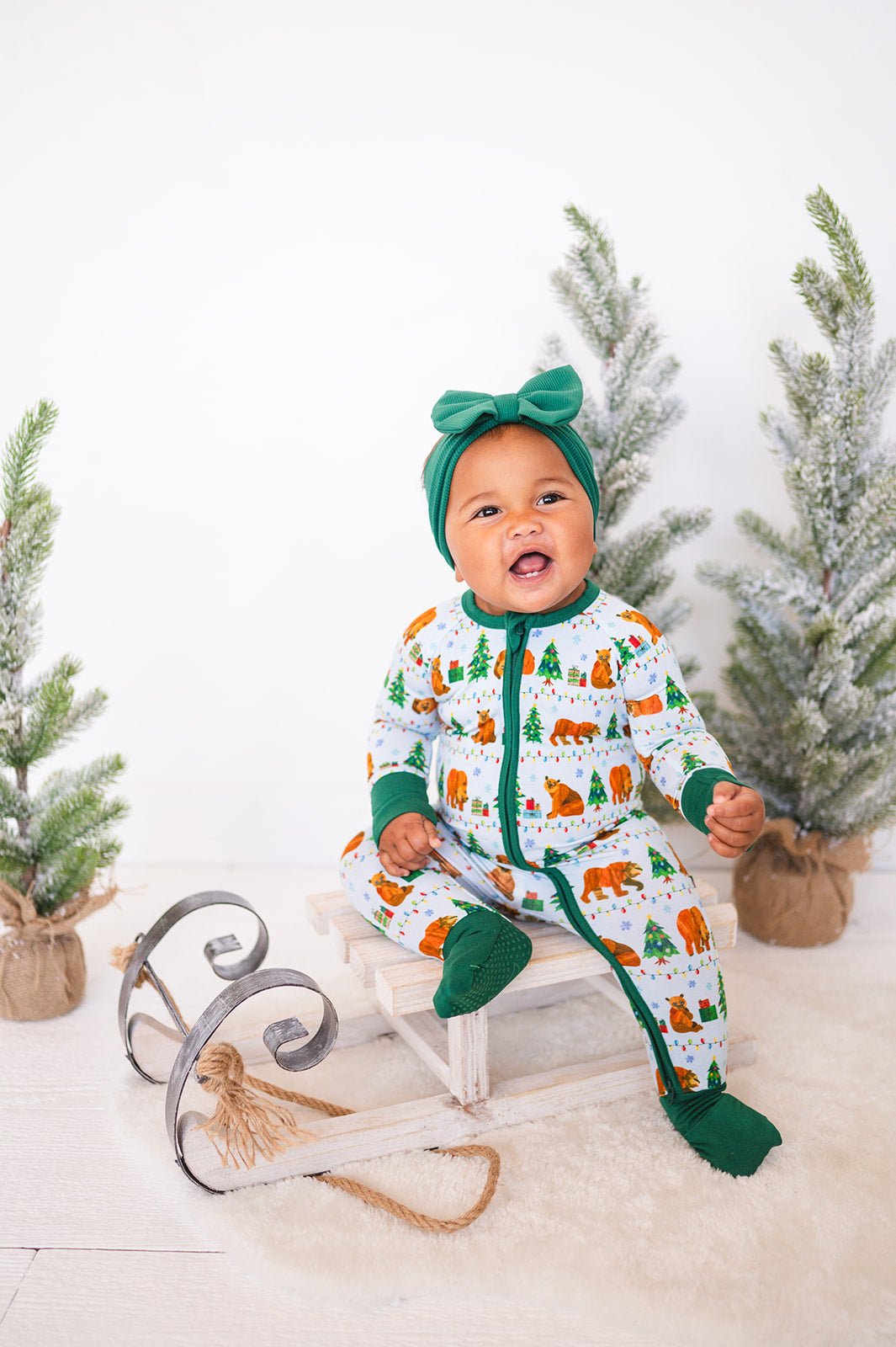 ADAPTIVE ZIP JAMMIES - BEARY CHRISTMAS - The Sleepy Sloth
