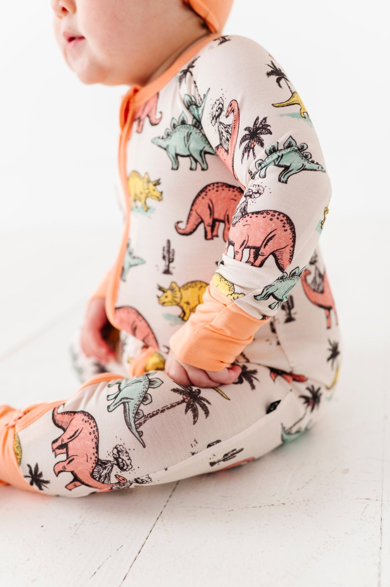 ADAPTIVE ZIP JAMMIES - PREHISTORIC - The Sleepy Sloth