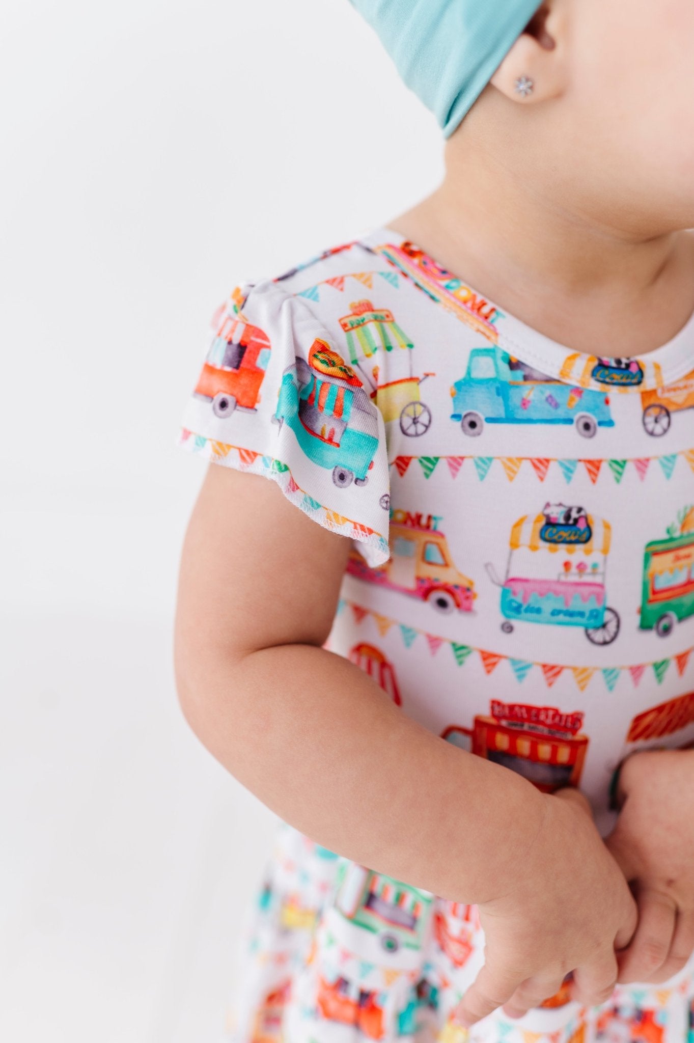 BODYSUIT FLUTTER SLEEVE TWIRL DRESS - FOODIE EXPRESS - The Sleepy Sloth