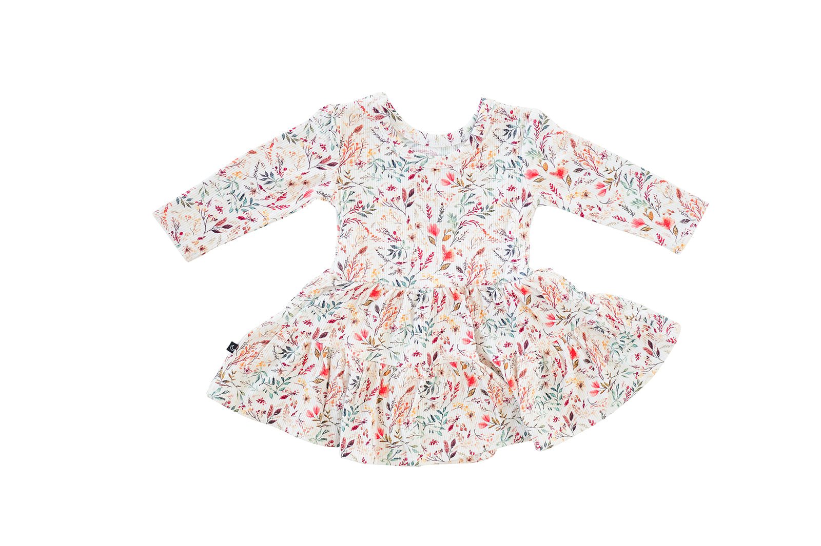 BODYSUIT RIBBED TWIRL DRESS - FALL FOLIAGE - The Sleepy Sloth