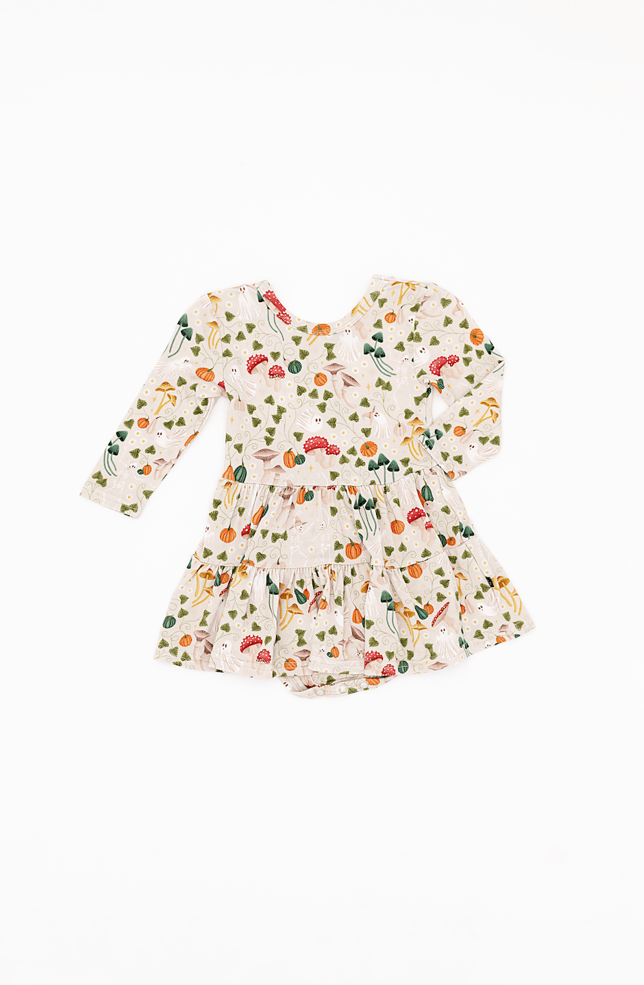 BODYSUIT TWIRL DRESS - GHOSTLY SHROOMS - The Sleepy Sloth