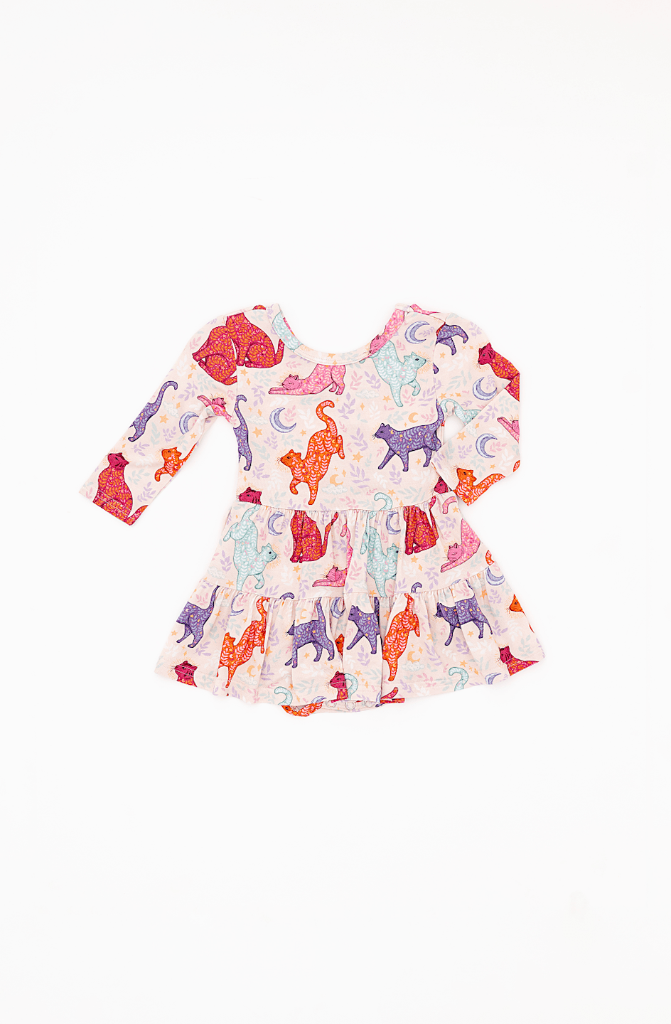 Bodysuit Twirl Dress - KOSMIC KITTIES - The Sleepy Sloth
