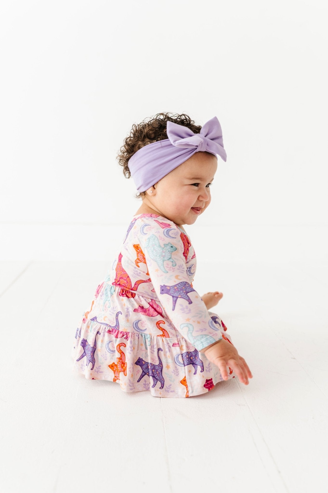 Bodysuit Twirl Dress - KOSMIC KITTIES - The Sleepy Sloth