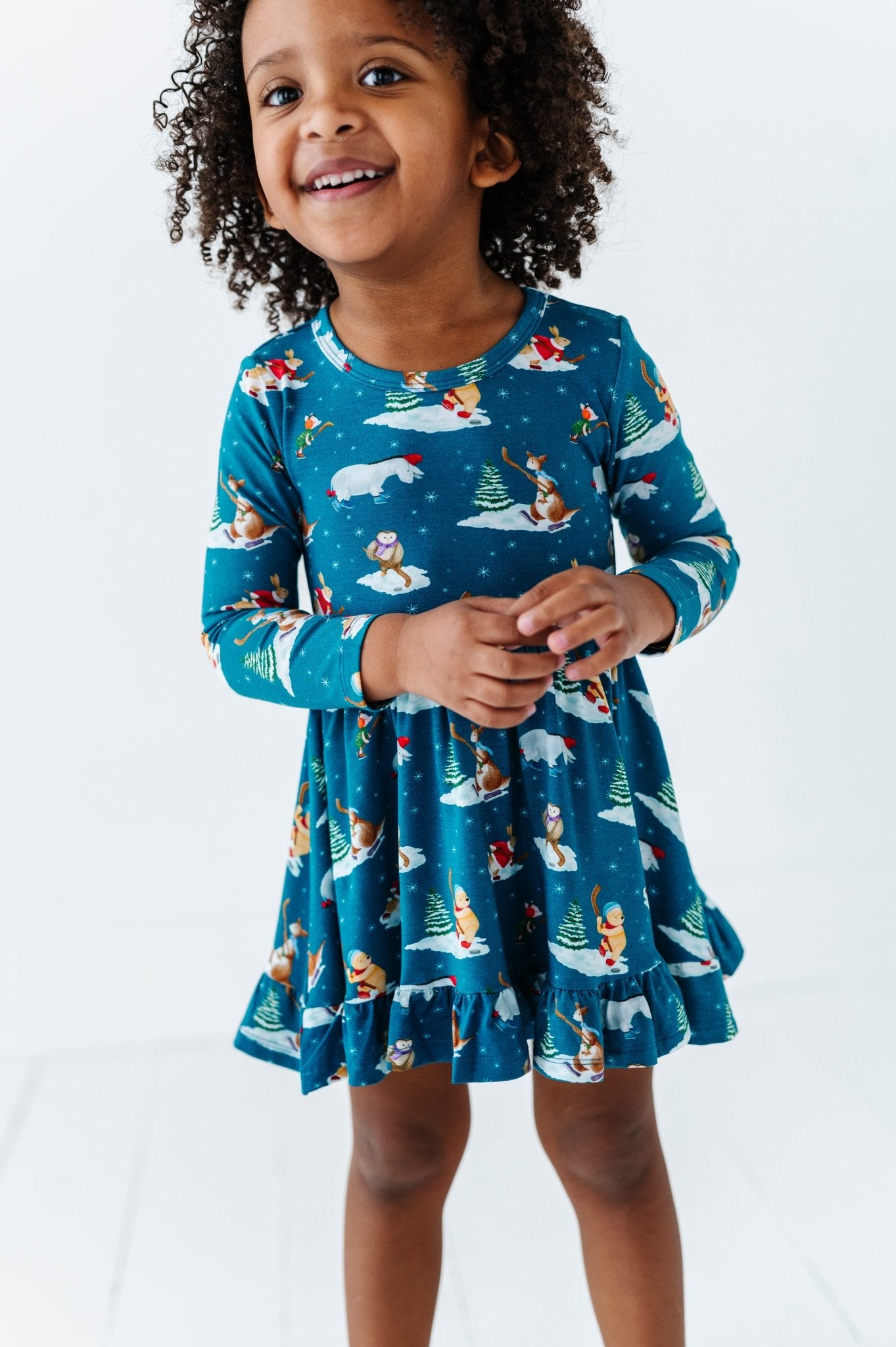 BODYSUIT TWIRL DRESS - WINNIE ON ICE - The Sleepy Sloth