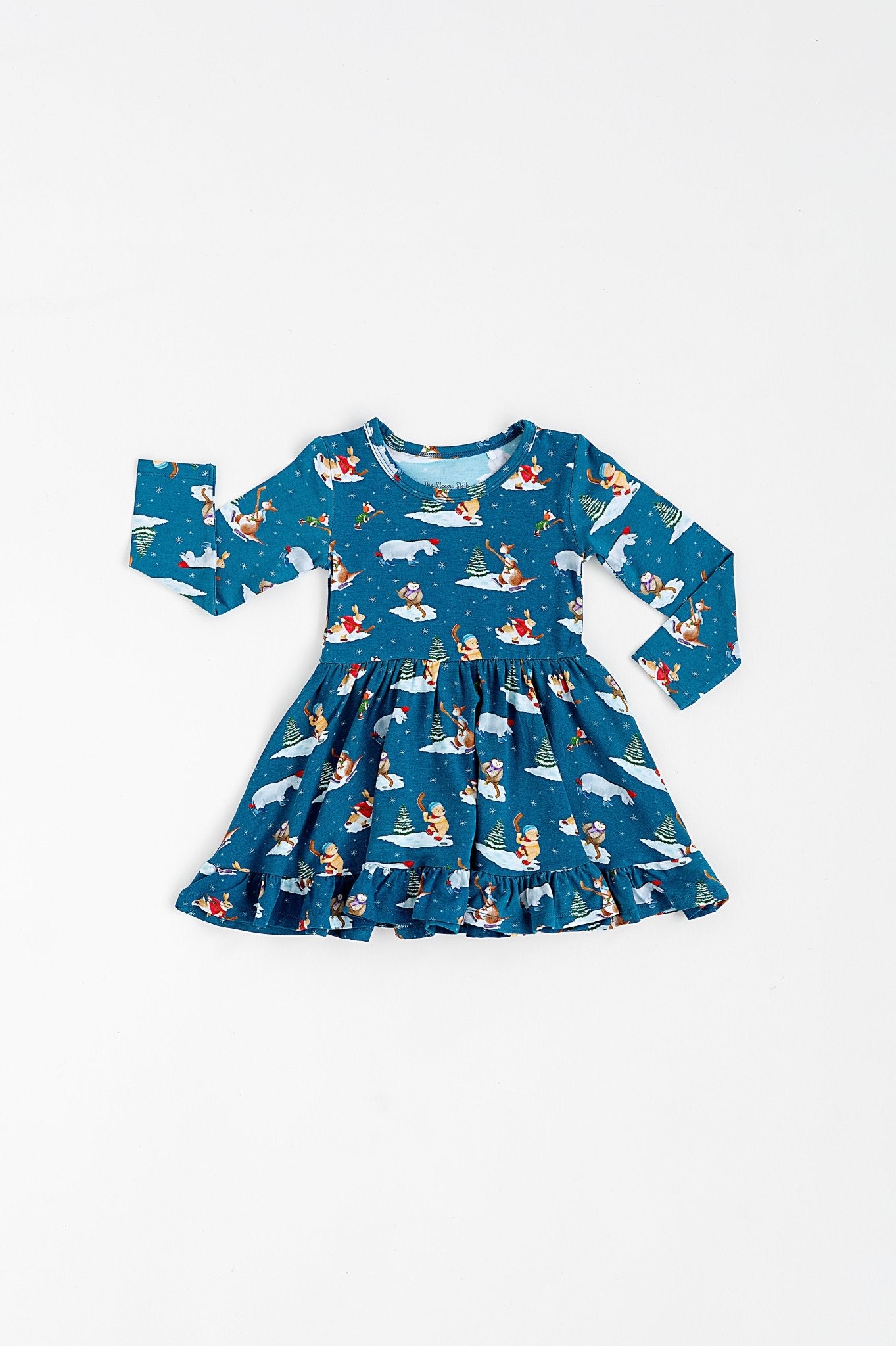 BODYSUIT TWIRL DRESS - WINNIE ON ICE - The Sleepy Sloth