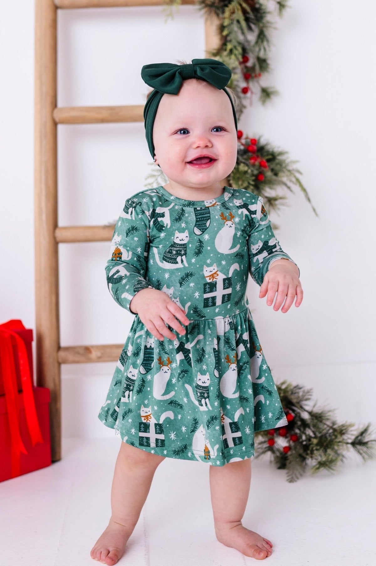 Bodysuit Twirlie Dress - Meowy & Bright - The Sleepy Sloth
