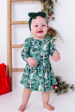 Bodysuit Twirlie Dress - Meowy & Bright