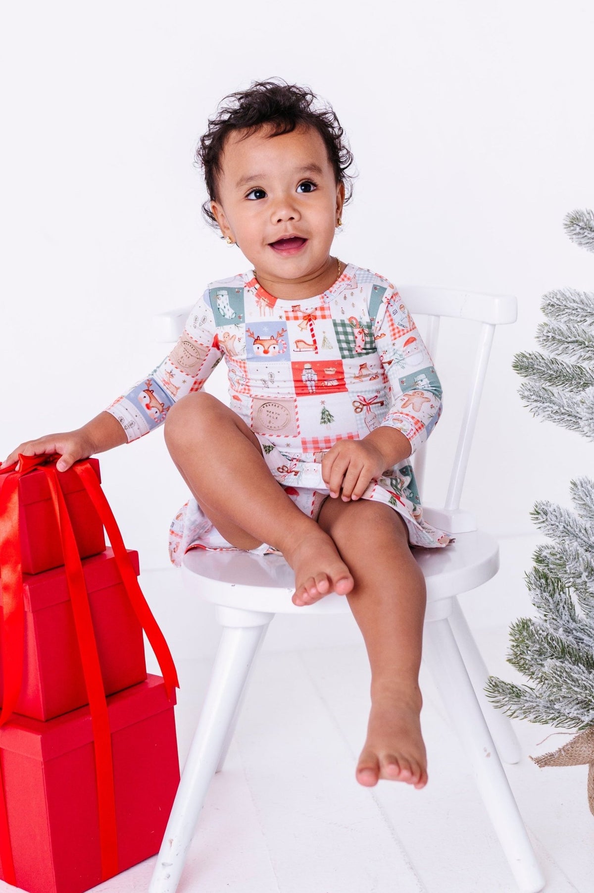 Bodysuit Twirlie Dress - Merry Mosaic - The Sleepy Sloth