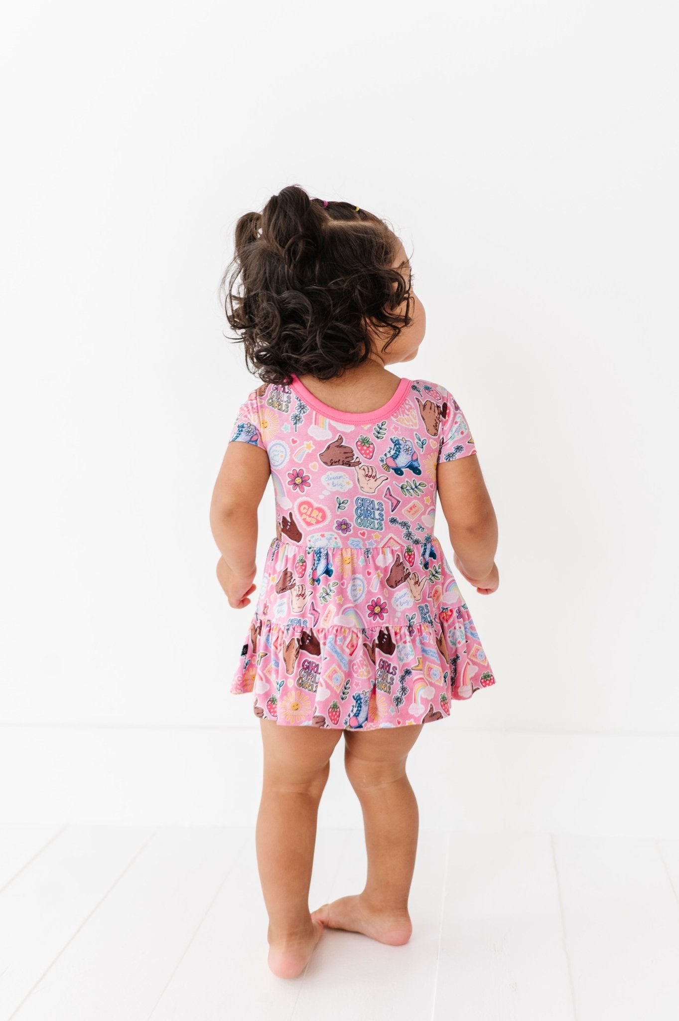 BODYSUIT TWIRLIE DRESS - PINK PEONY CLUB - The Sleepy Sloth