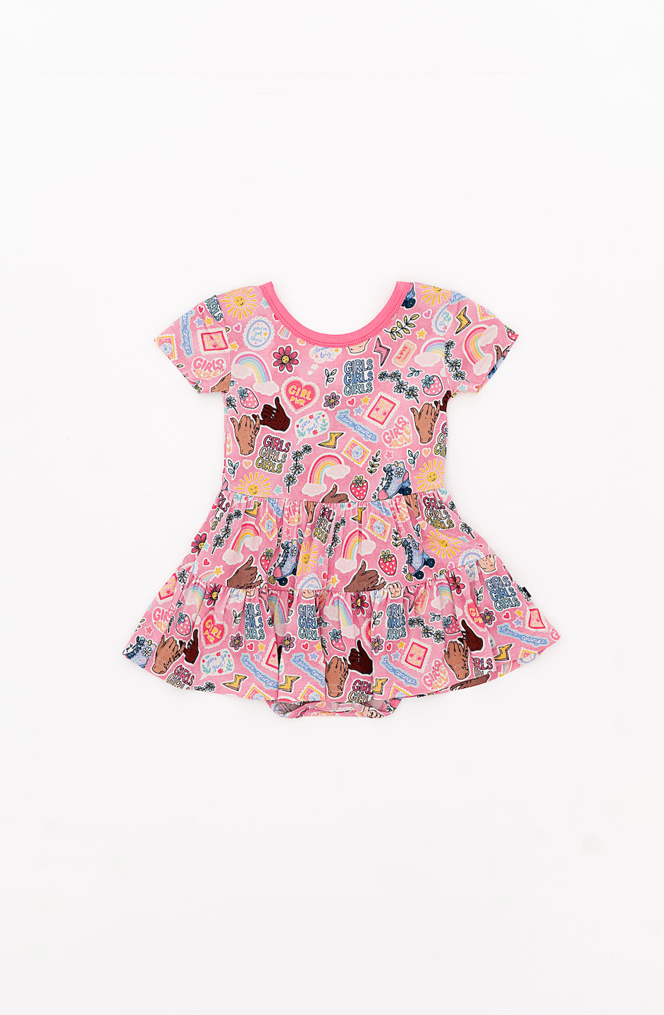 BODYSUIT TWIRLIE DRESS - PINK PEONY CLUB - The Sleepy Sloth
