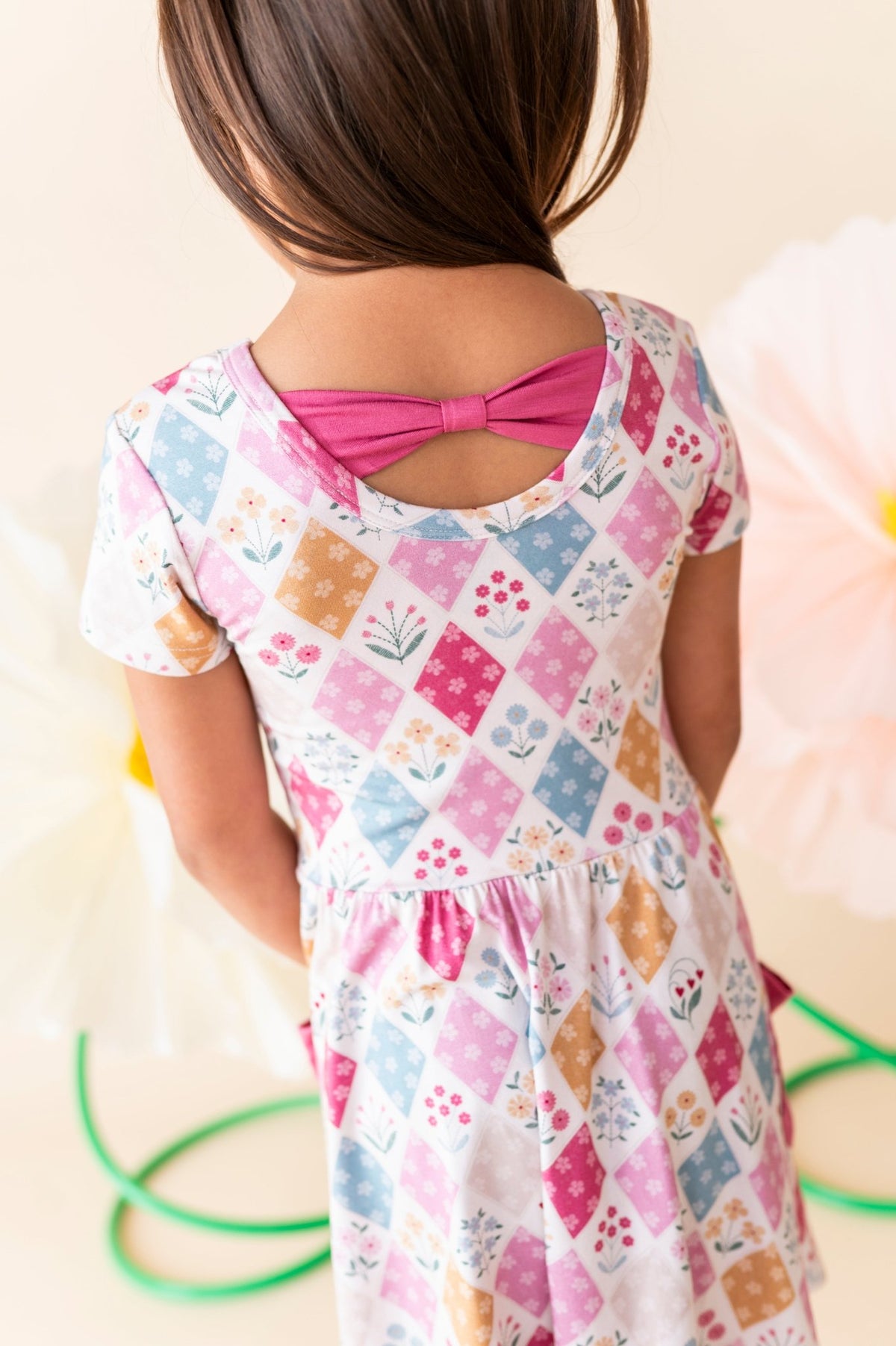 Bow Back Twirlie Dress - Stitched In Bloom - The Sleepy Sloth