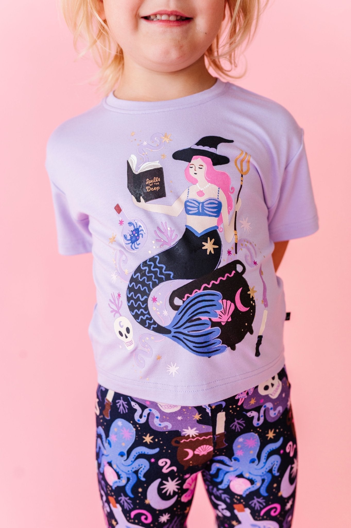 Boxy Tee and Two Leggings Set - SPELLS OF THE DEEP - The Sleepy Sloth