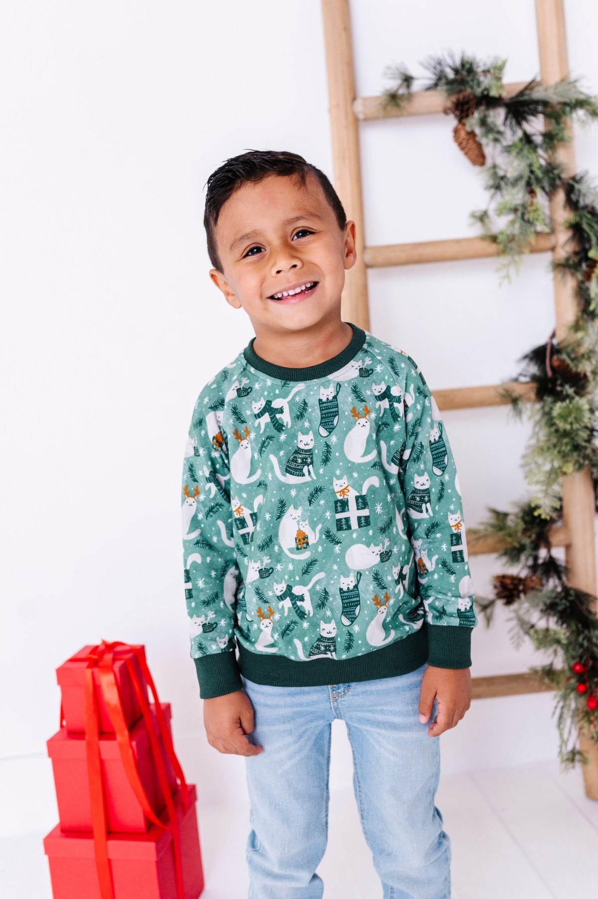 Crewneck Sweatshirt - Meowy & Bright - The Sleepy Sloth