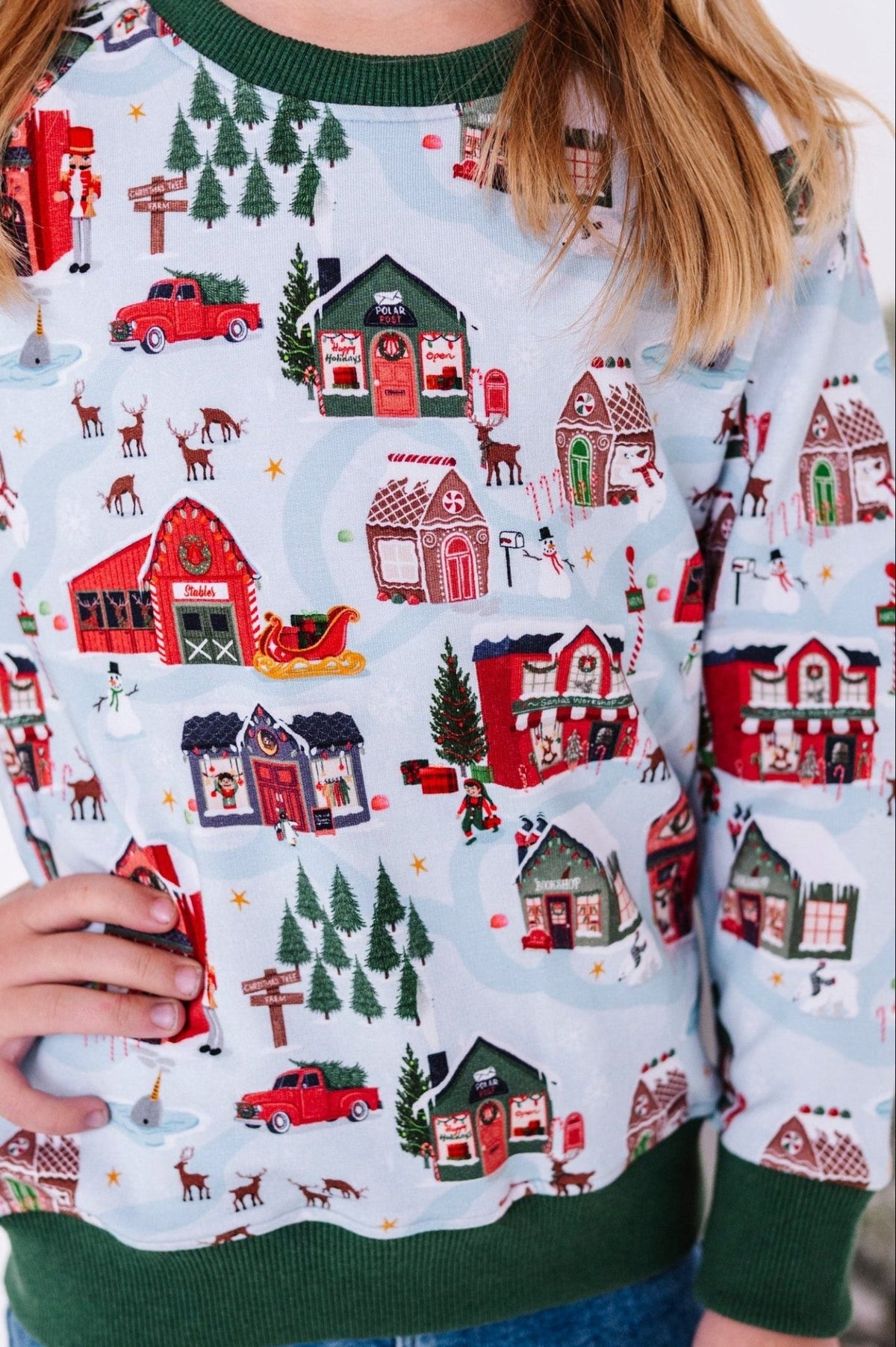 Crewneck Sweatshirt - Santa's Village - The Sleepy Sloth