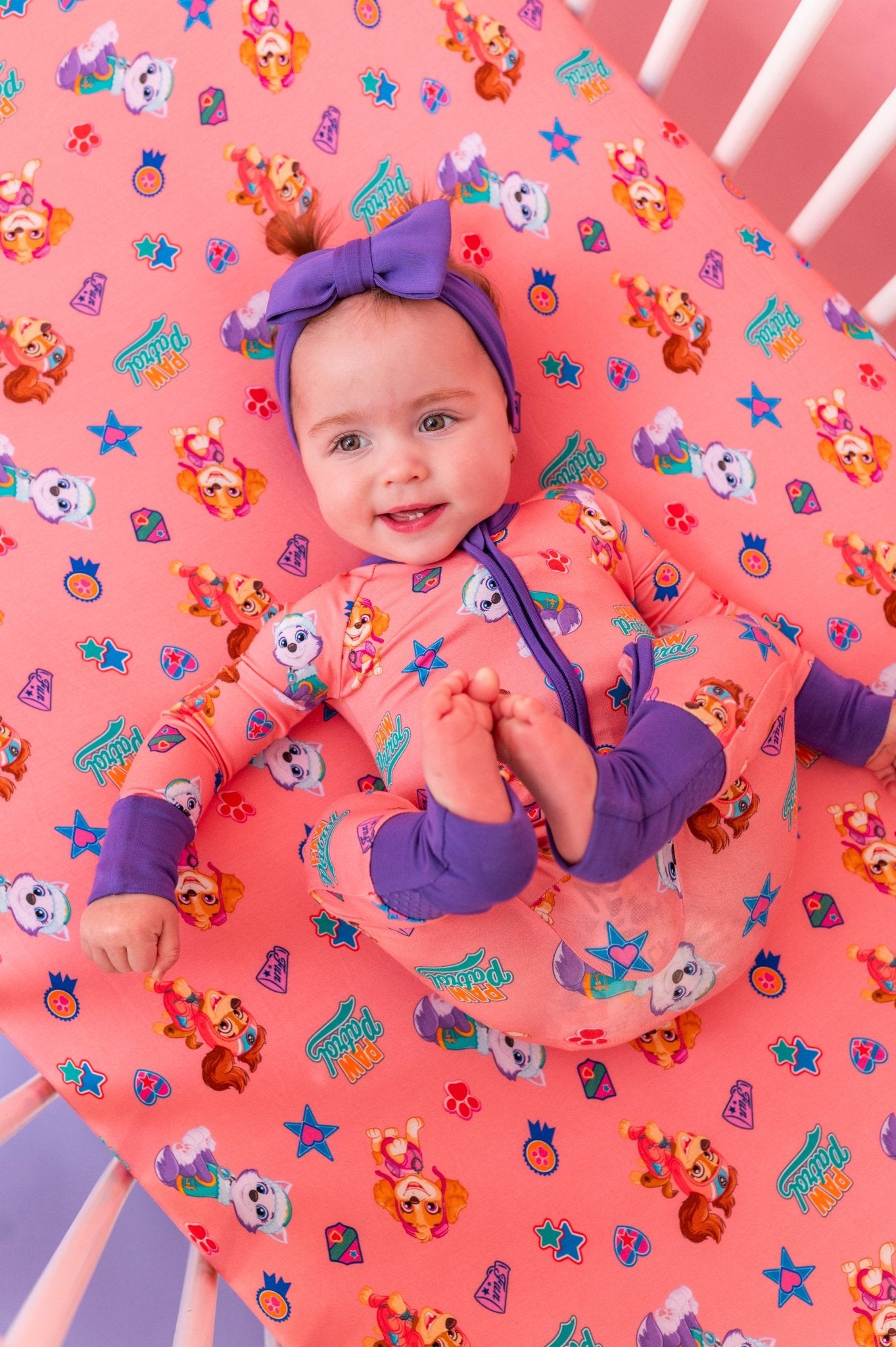 CRIB SHEET - PAW PATROL™ ALL - STARS PAWfect Pink Crew - The Sleepy Sloth