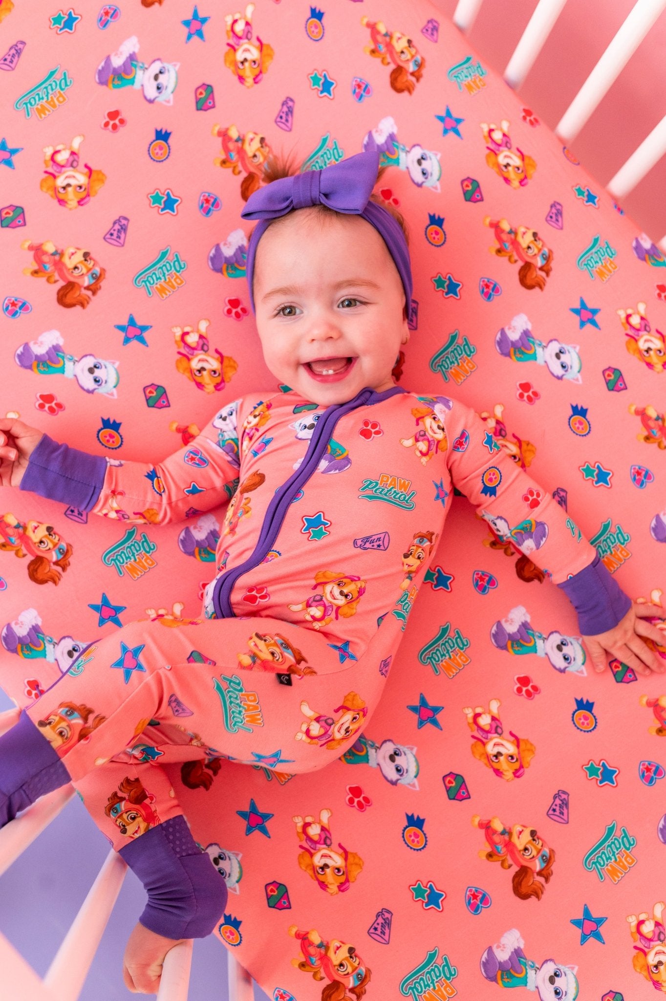 CRIB SHEET - PAW PATROL™ ALL - STARS PAWfect Pink Crew - The Sleepy Sloth