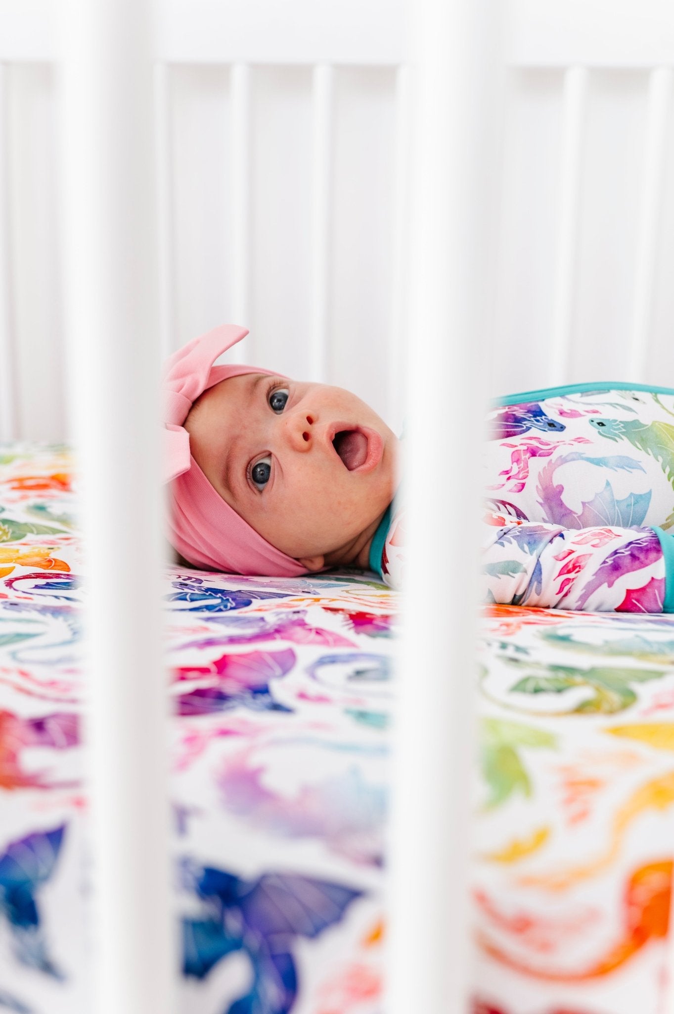 Crib Sheet - RAINBOW TAILS - The Sleepy Sloth