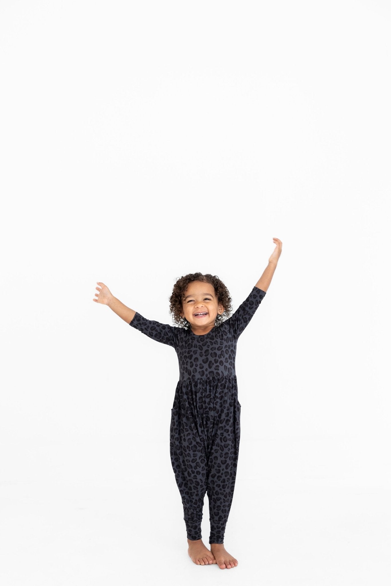 DUCKIE ROMPER - SPOTTED IN ONYX - The Sleepy Sloth
