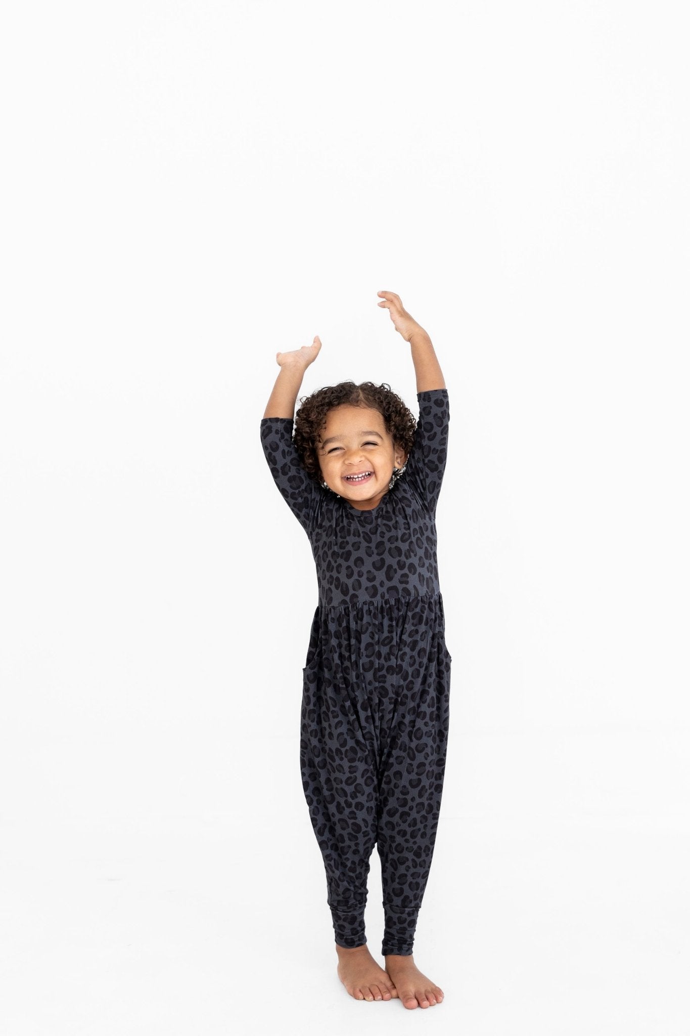 DUCKIE ROMPER - SPOTTED IN ONYX - The Sleepy Sloth
