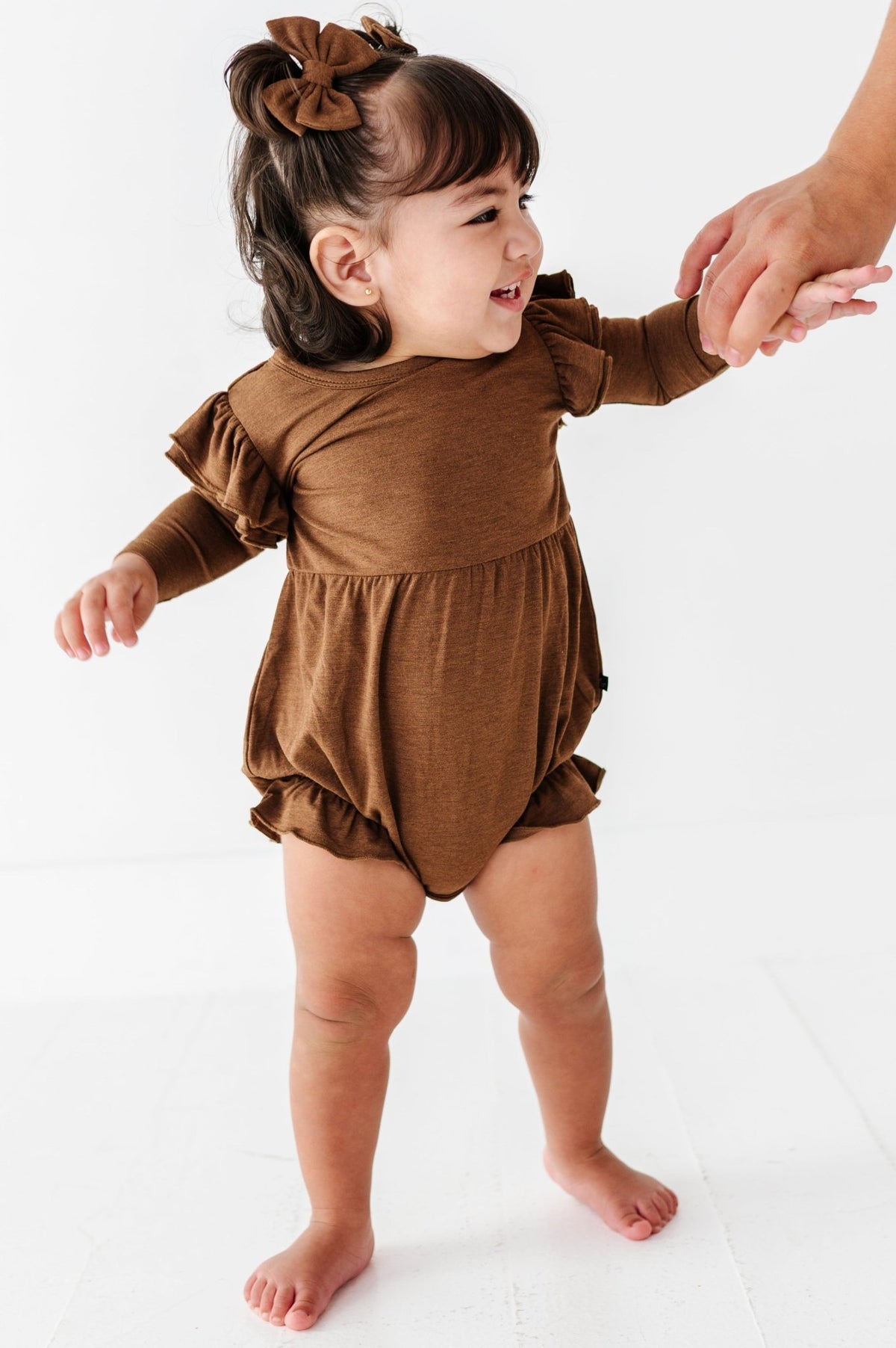 Flutter Bubble Romper - Chestnut - The Sleepy Sloth